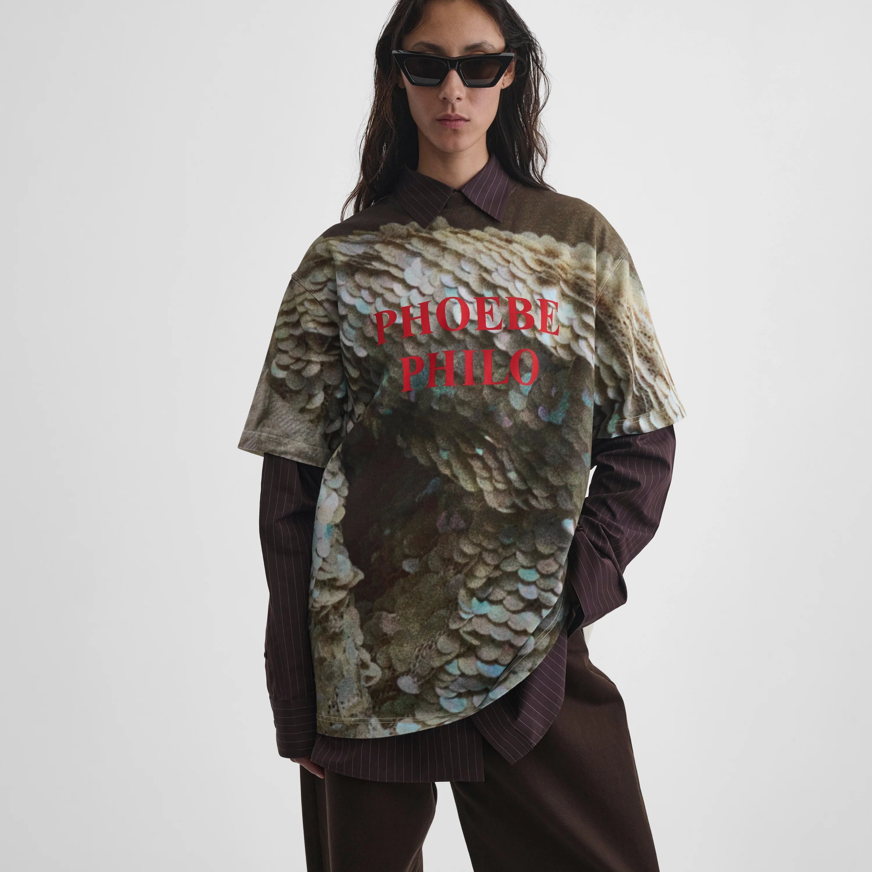 【PHOEBE PHILO】注目★Zine Tシャツ スパンコールプリント PHOEBE PHILO | ZINE T-SHIRT | SEQUINS PRINT COTTON