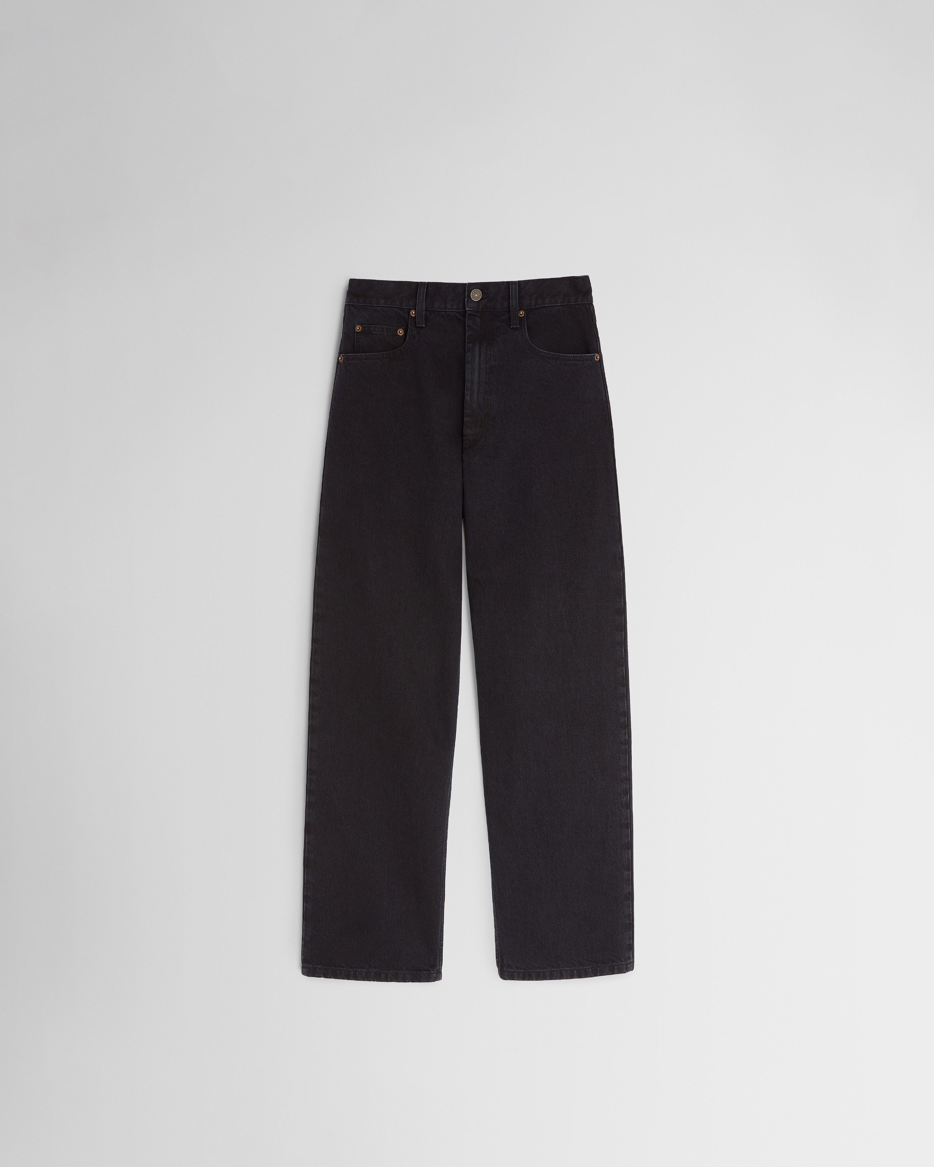 PHOEBE PHILO | ZIP JEANS | BLACK COTTON