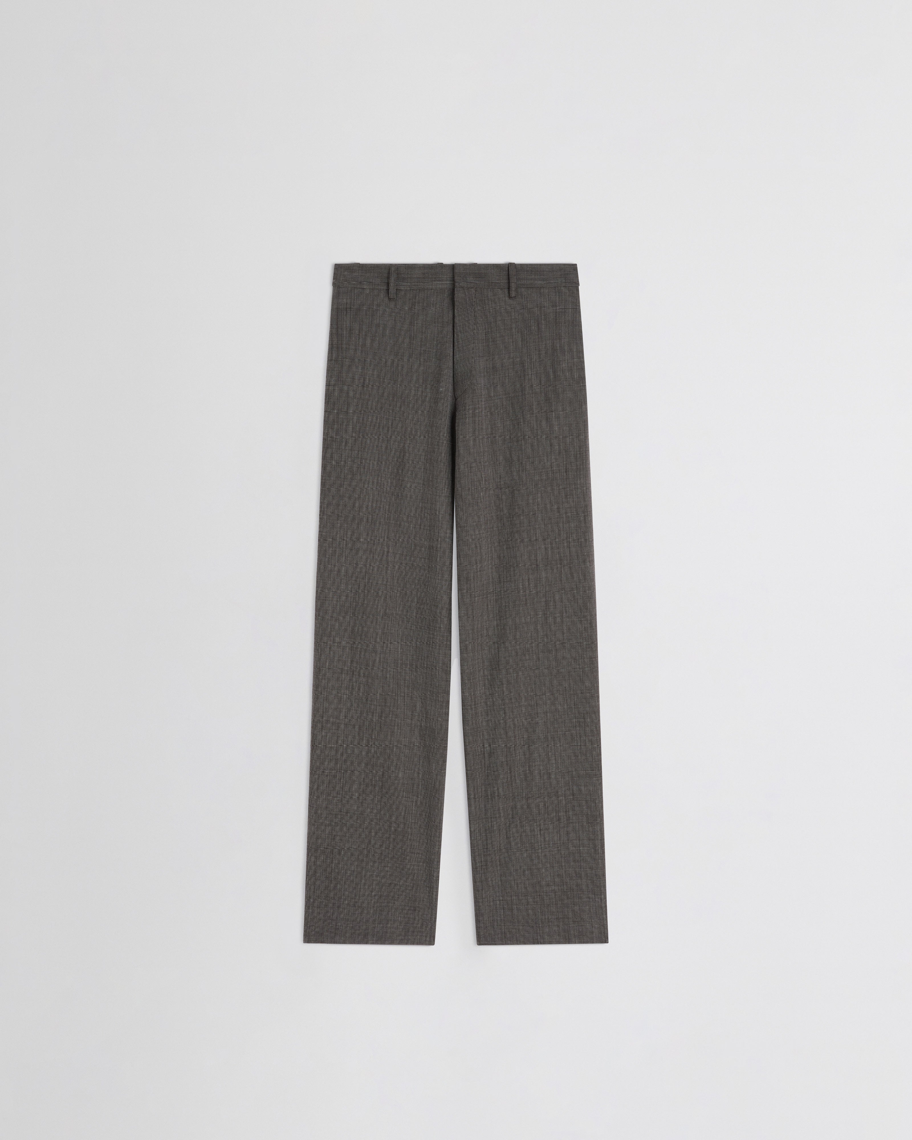PHOEBE PHILO | SPLIT ZIP TROUSERS | dark brown mélange wool