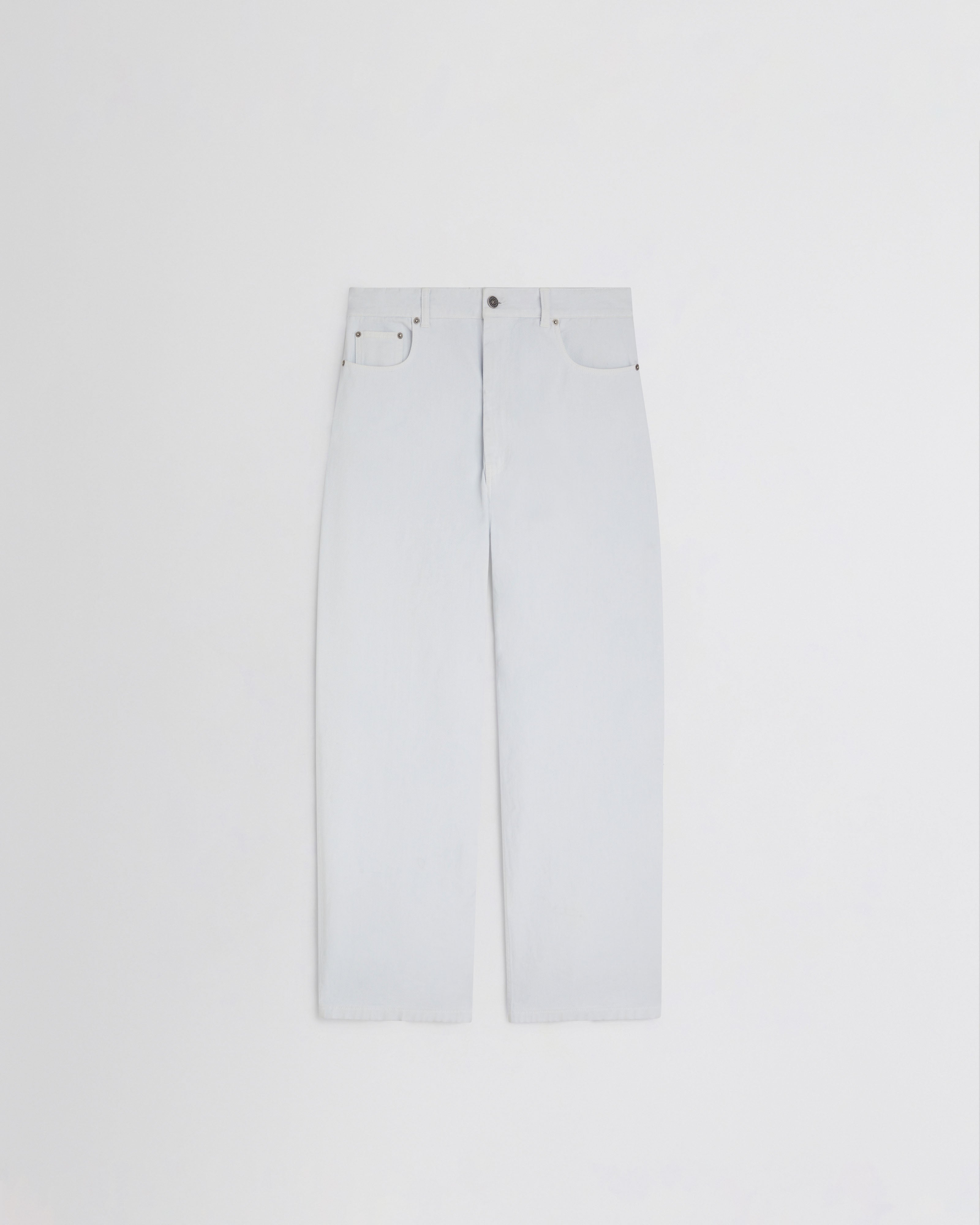 imperf Clean Denim 白36サイズ PHOEBE PHILO US | RELAXED ZIP JEANS |pale ice blue cotton