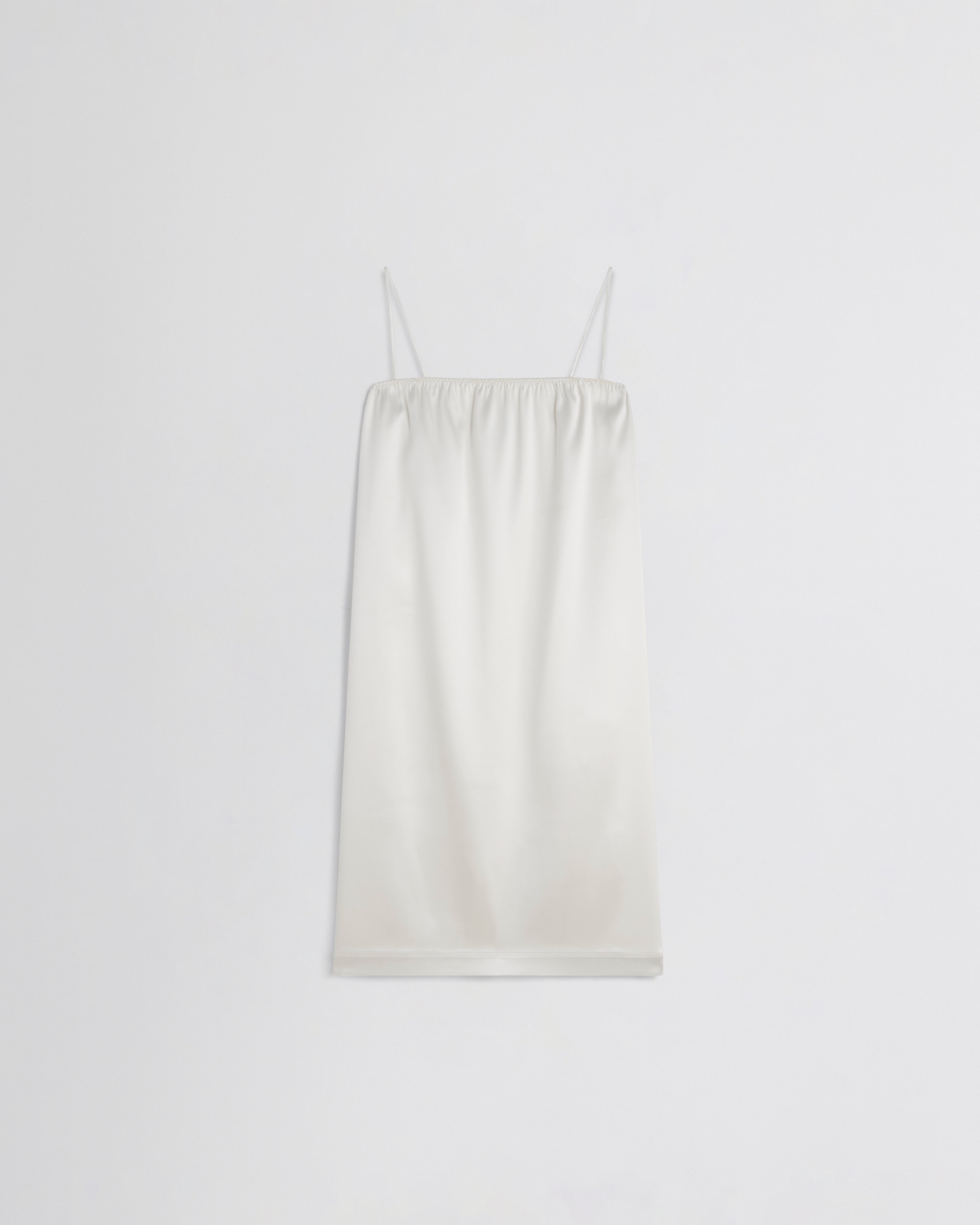 PHOEBE PHILO | LIQUID SLIP DRESS | ACID IVORY SILK