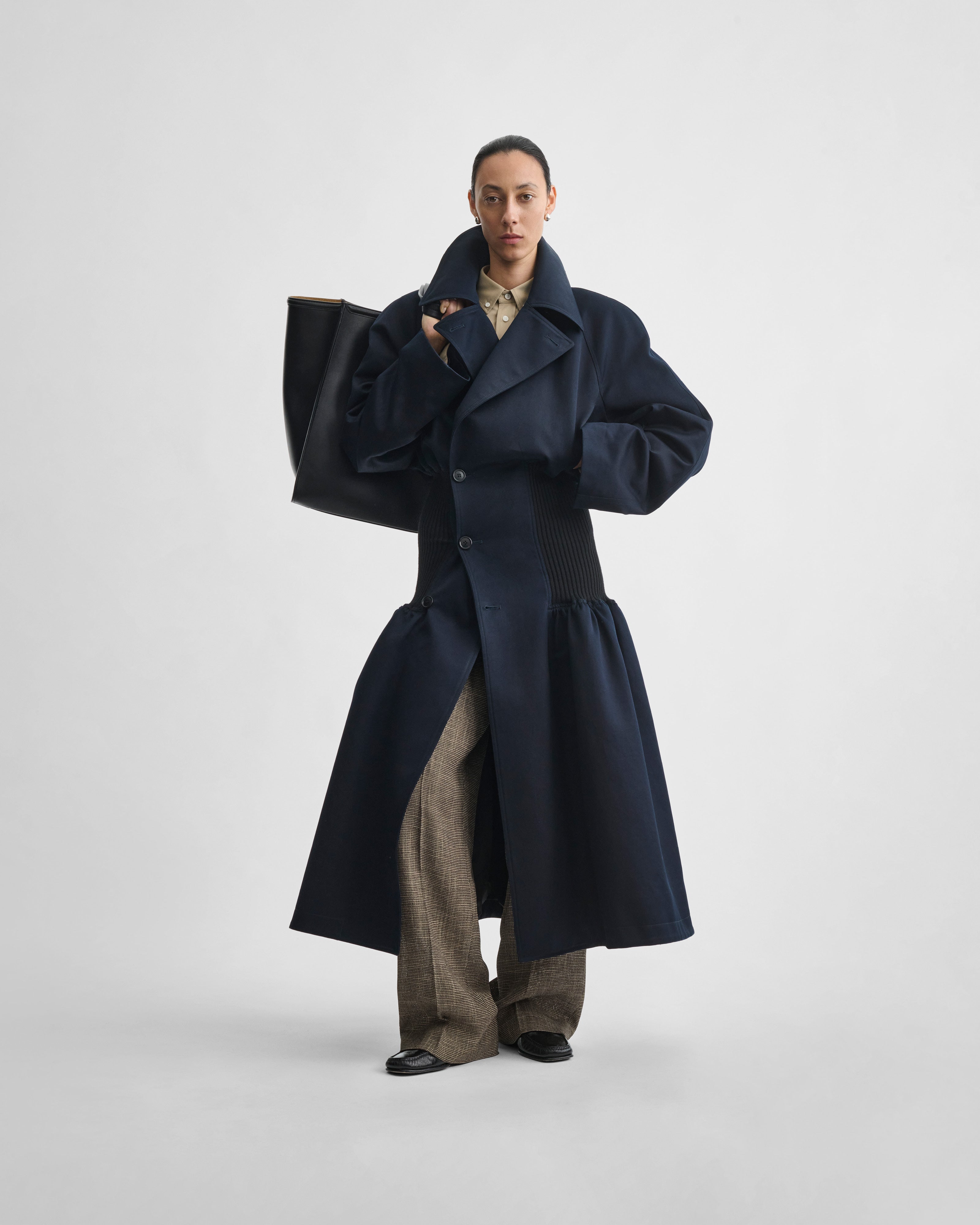 KABAブラック38 Creed Oversized Leather Jacket - Aged Black | Ksubi ++