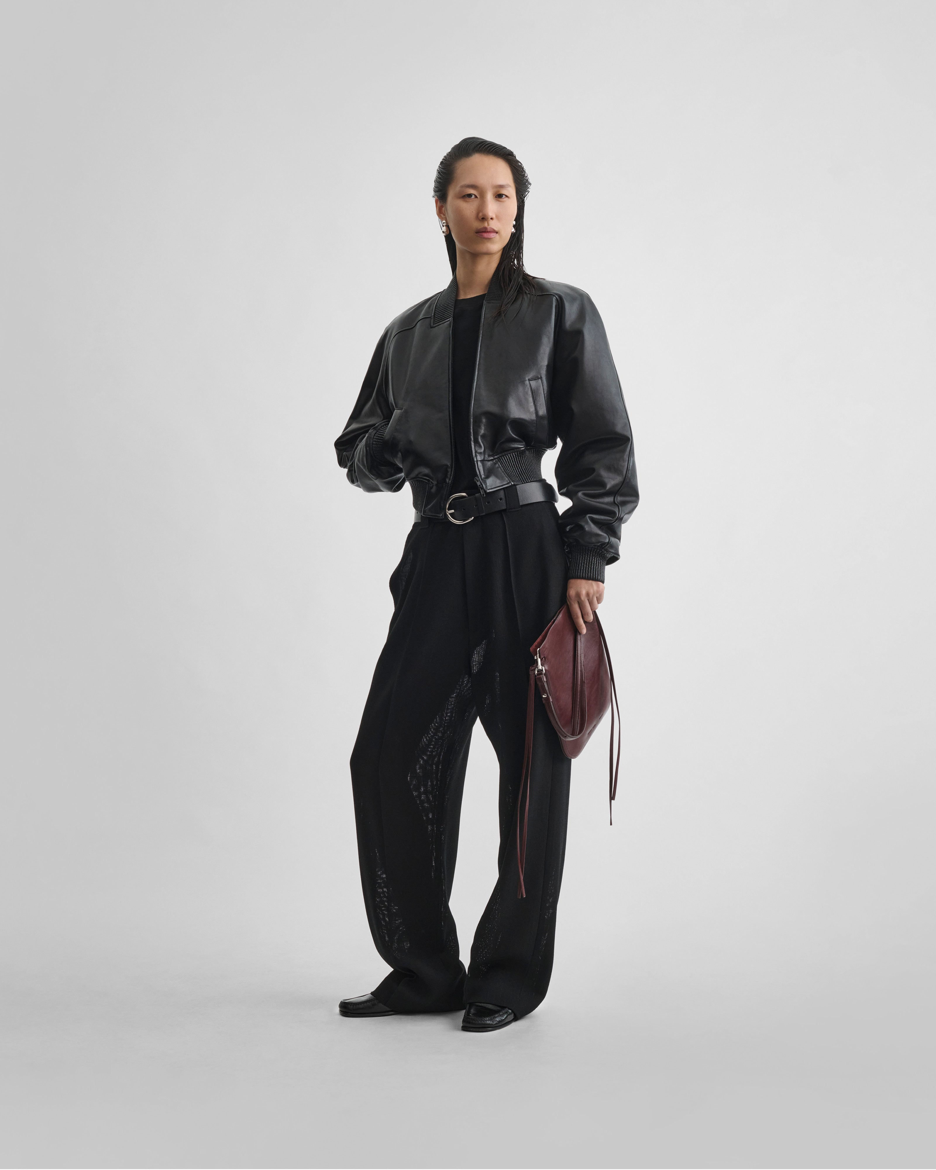 PHOEBE PHILO | GIG POUCH | OXBLOOD LEATHER