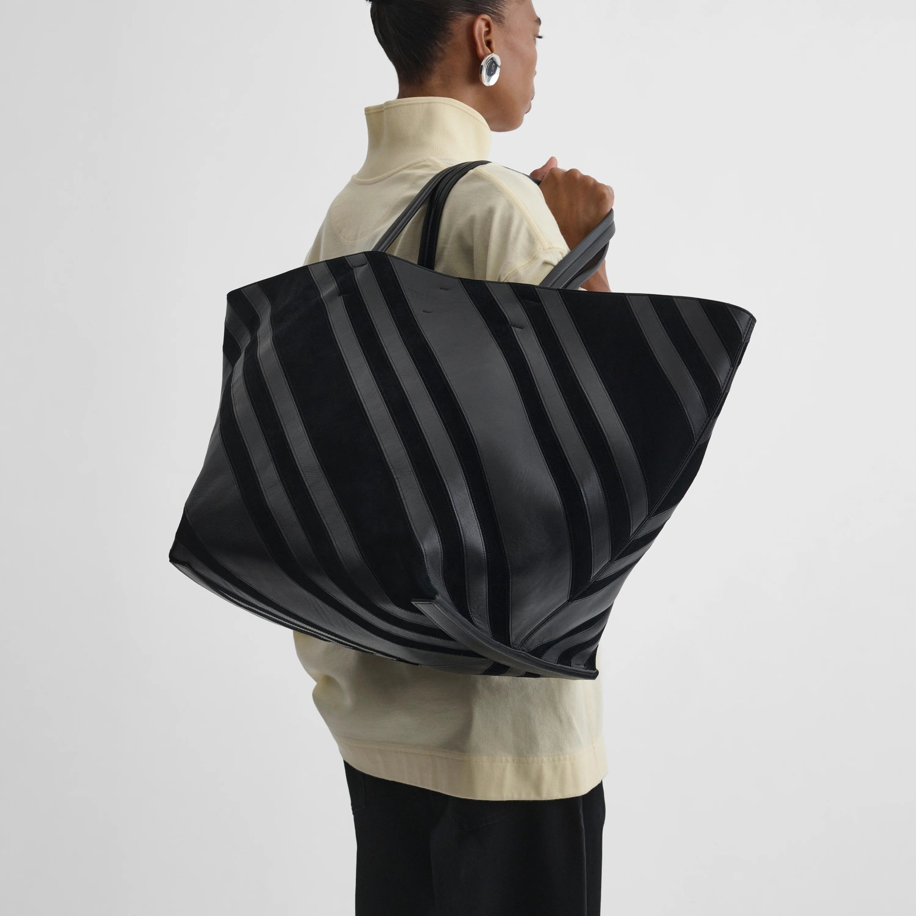 PHOEBE PHILO | BASKET CABAS | BLACK LEATHER AND SUEDE WITH PHOEBE PHILO | BASKET CABAS | BLACK LEATHER AND SUEDE WITH