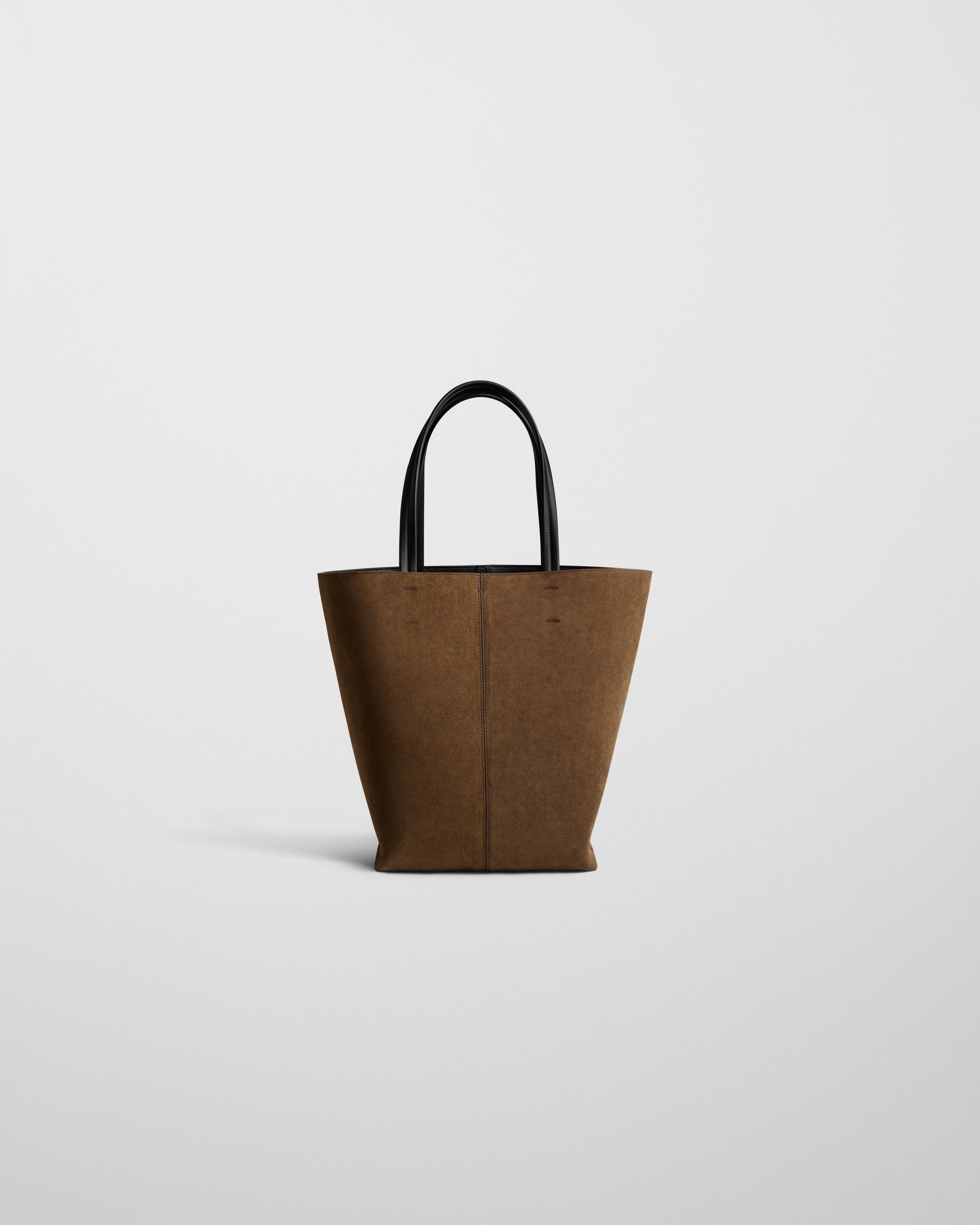 Back product view of POT CABAS in army suede leather