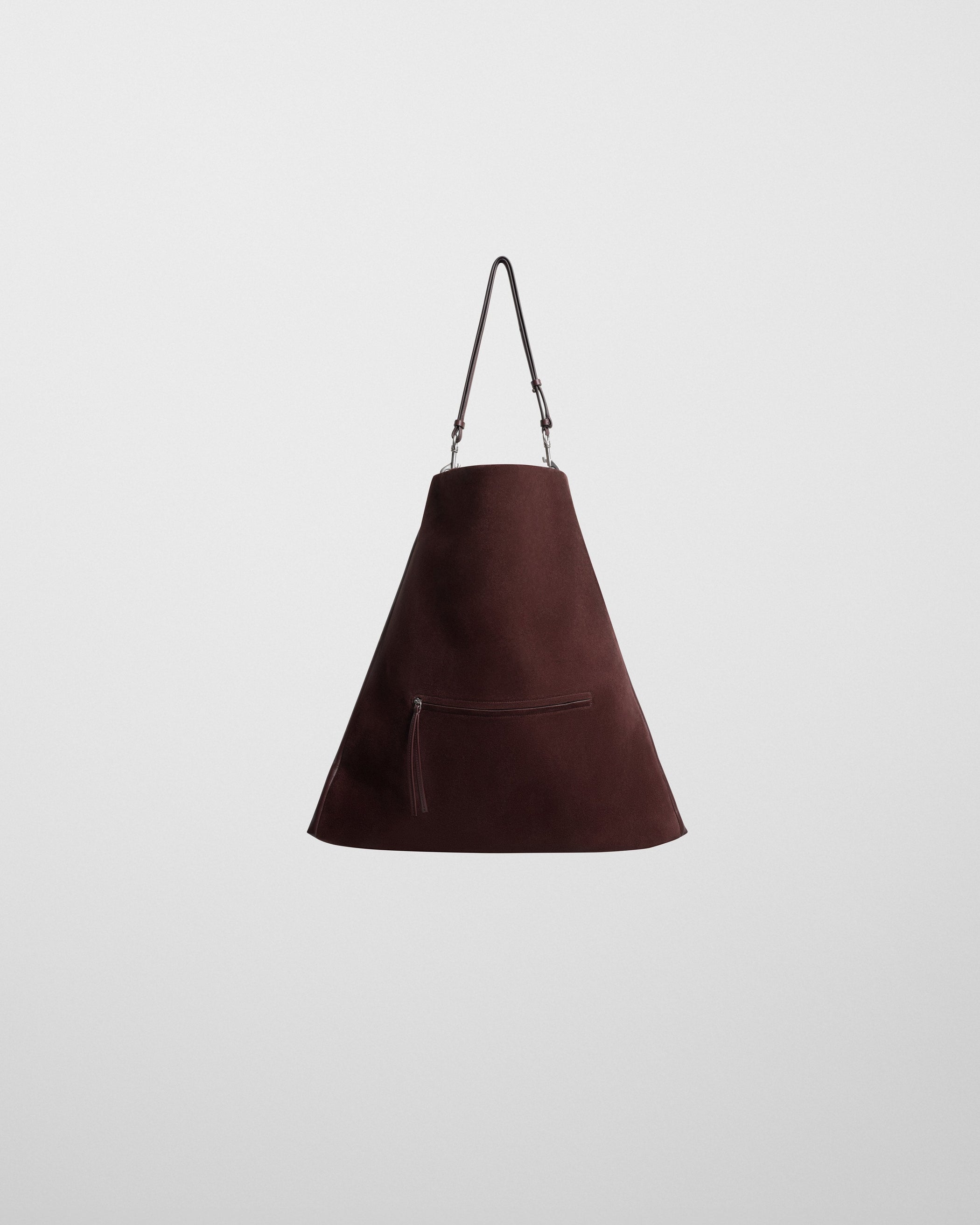 Back view of the ACCORDION BAG in oxblood leather