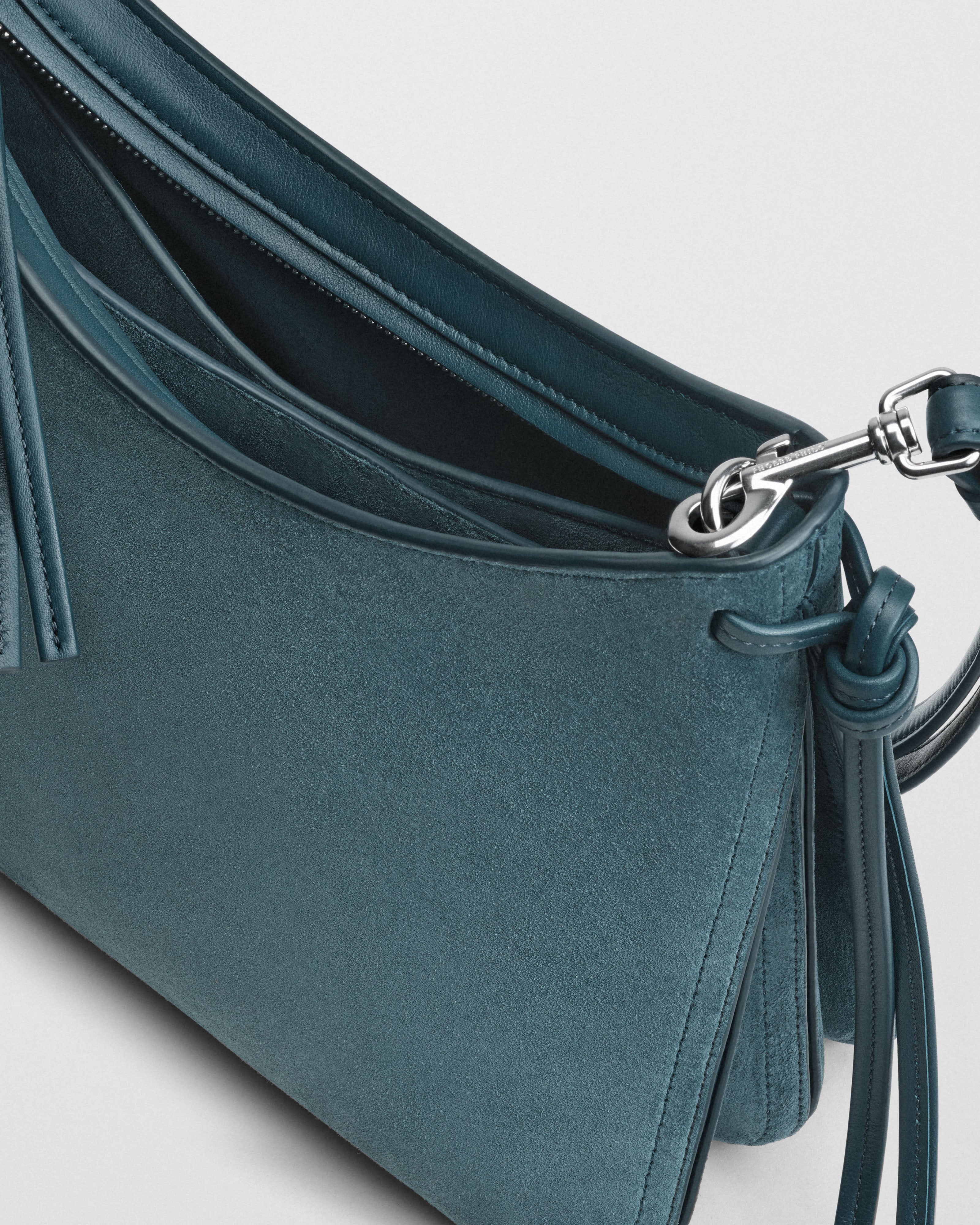 PHOEBE PHILO | SMALL GIG BAG | denim blue suede