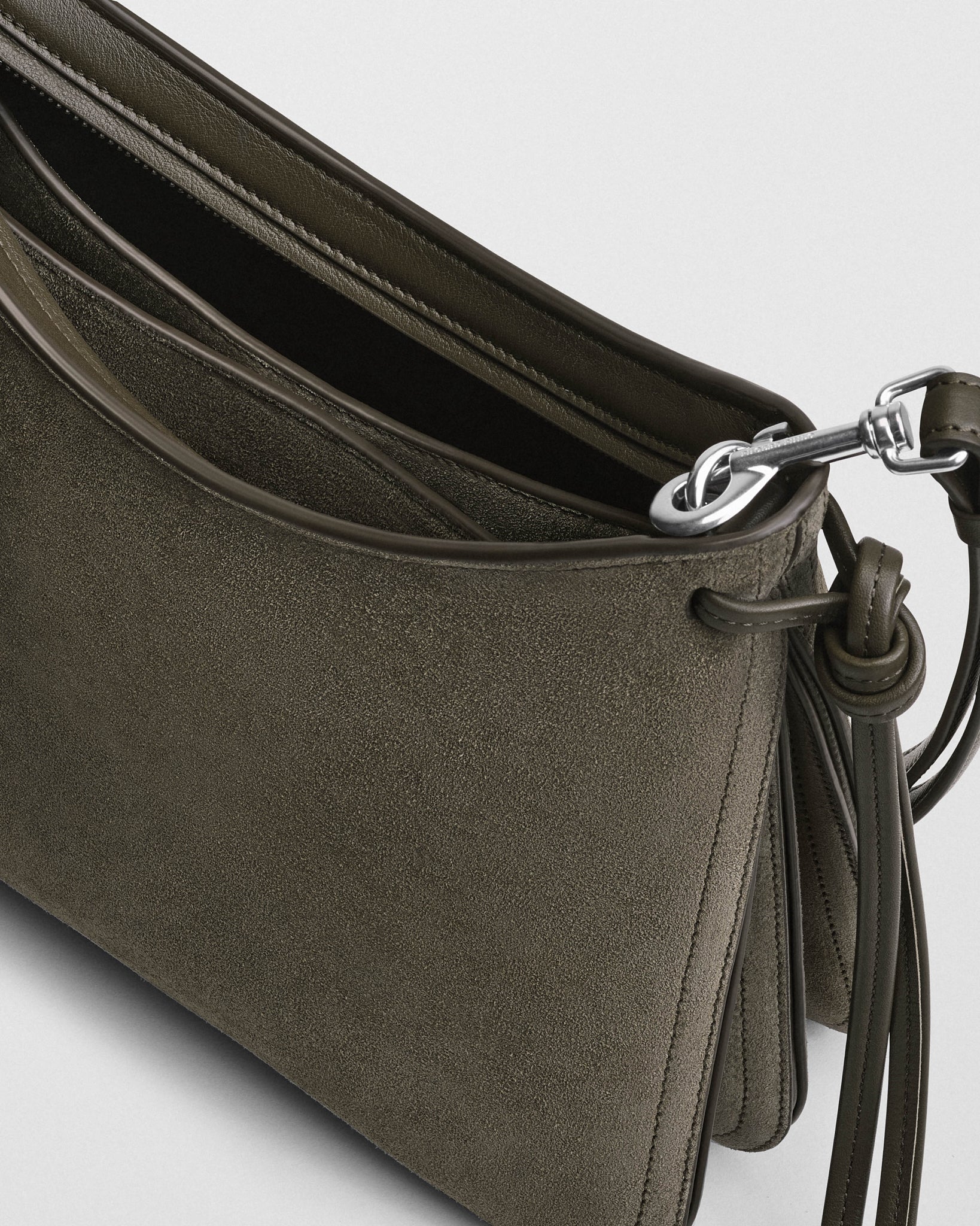 View of SMALL GIG BAG in sage suede