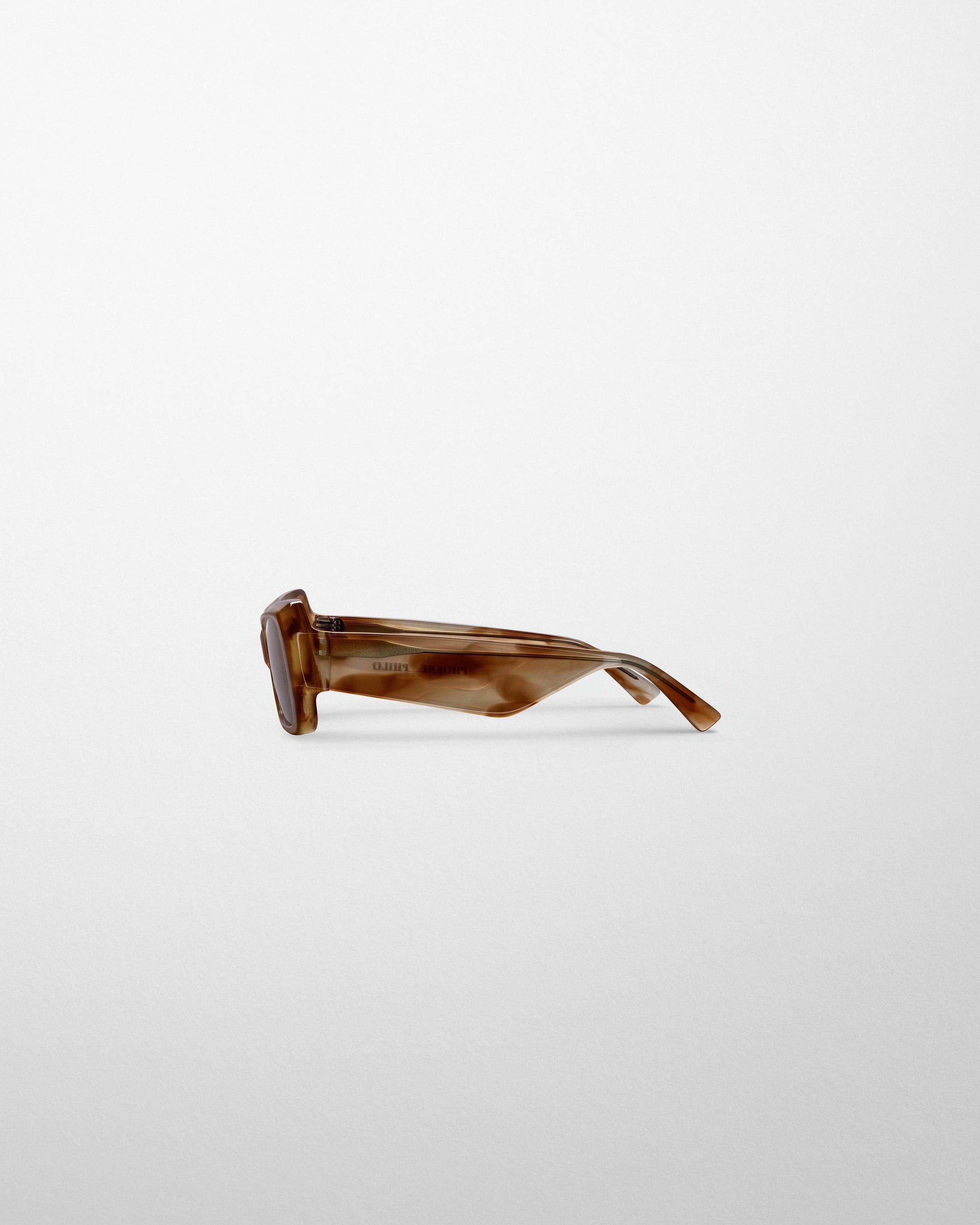 Side view of SCORE SUNGLASSES in tortoiseshell acetate