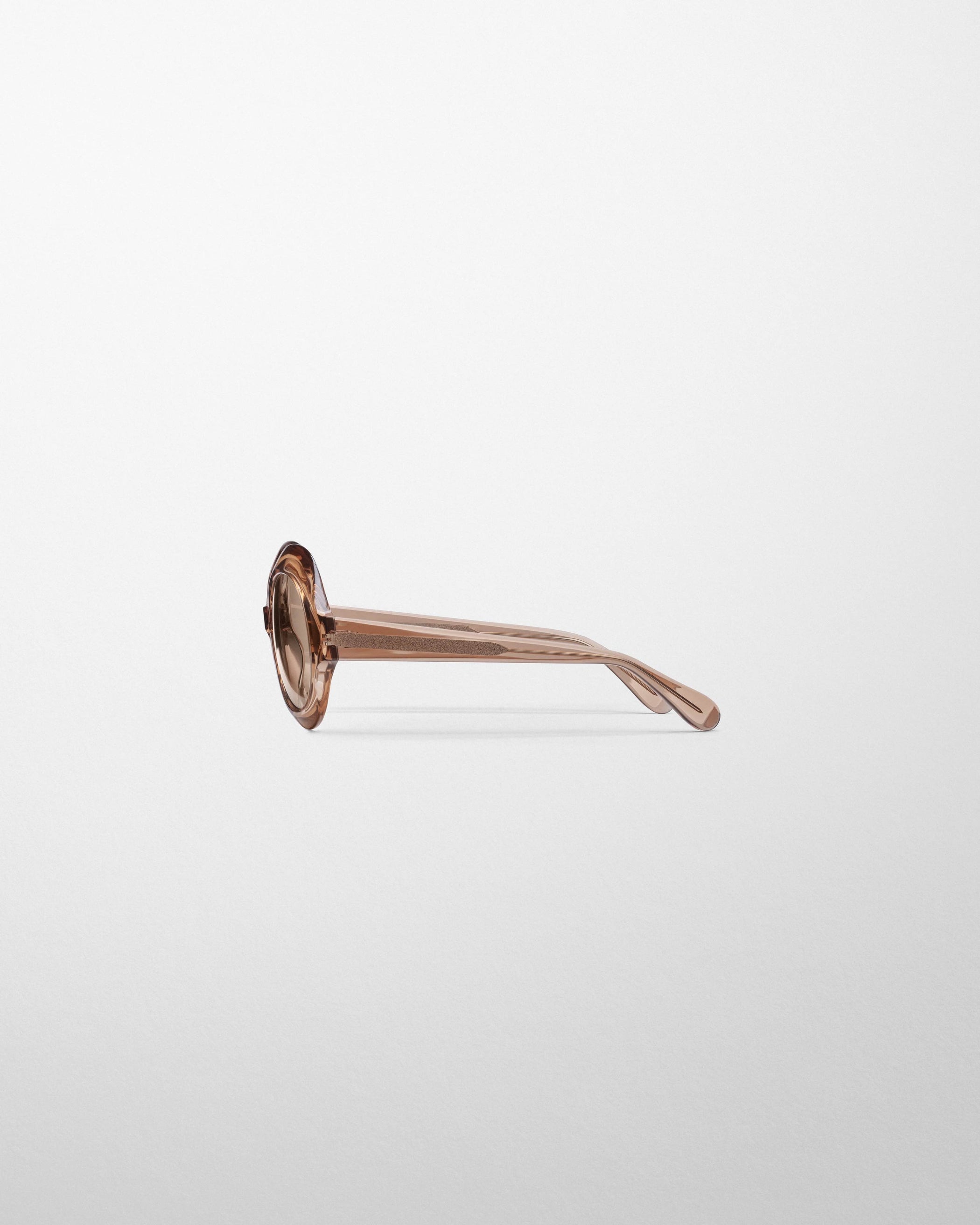 Side view of BLISS SUNGLASSES in raspberry acetate