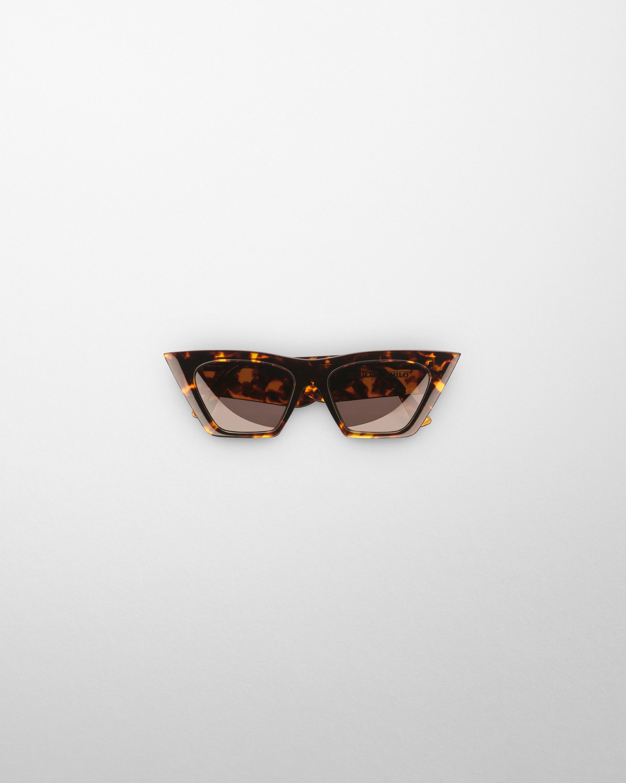 Front view of PEAK SUNGLASSES in ember tortoiseshell acetate