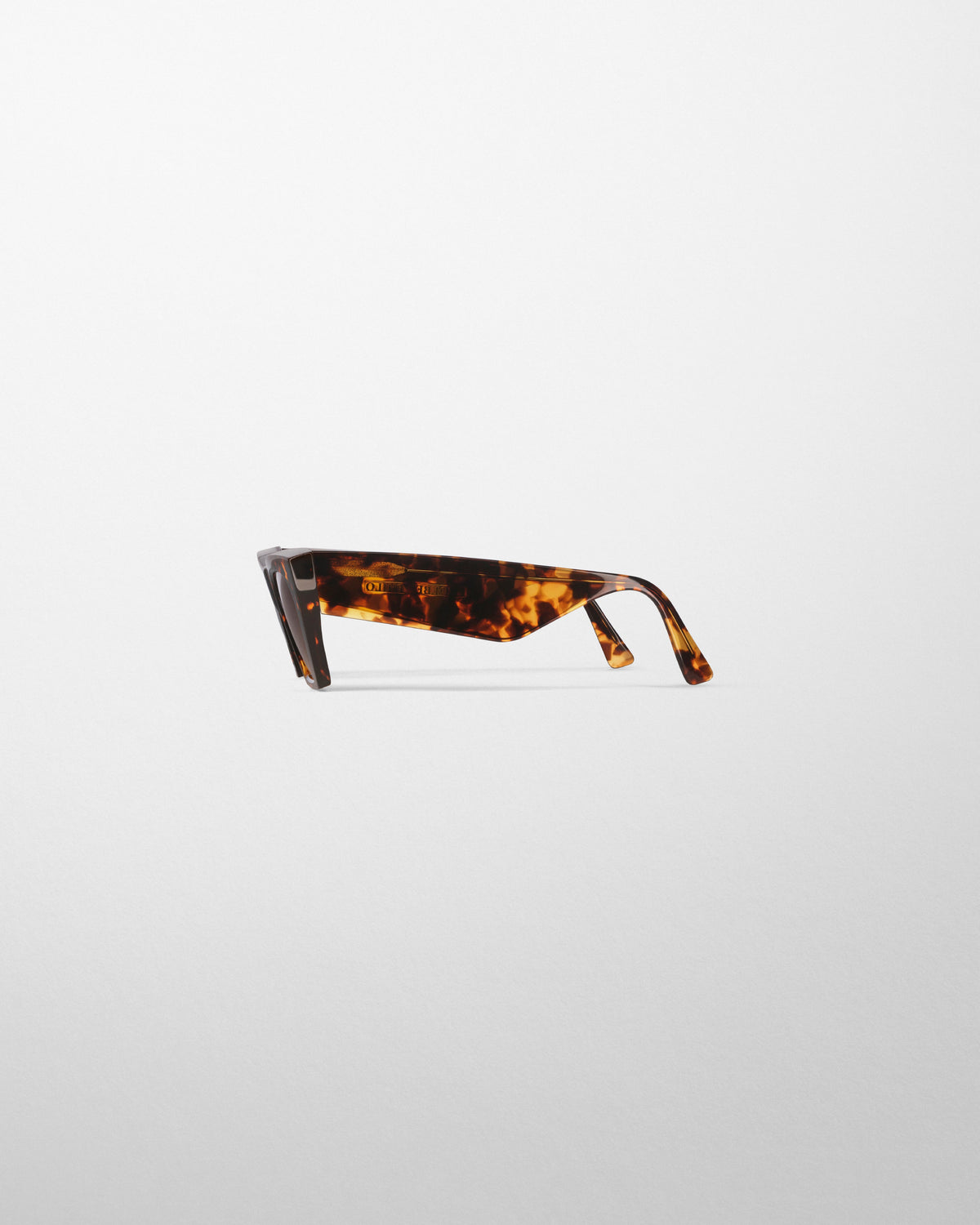 Side view of PEAK SUNGLASSES in ember tortoiseshell acetate