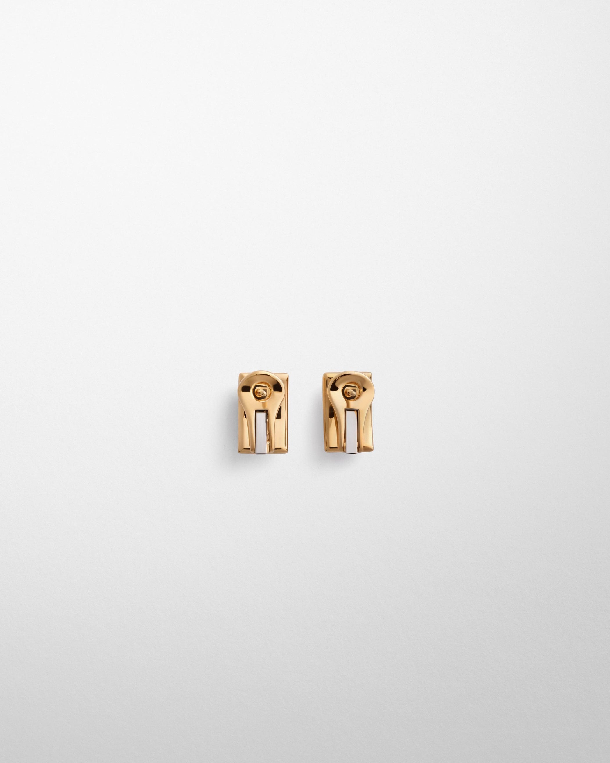 Back view of HALLMARK EARRINGS in gold plated sterling silver