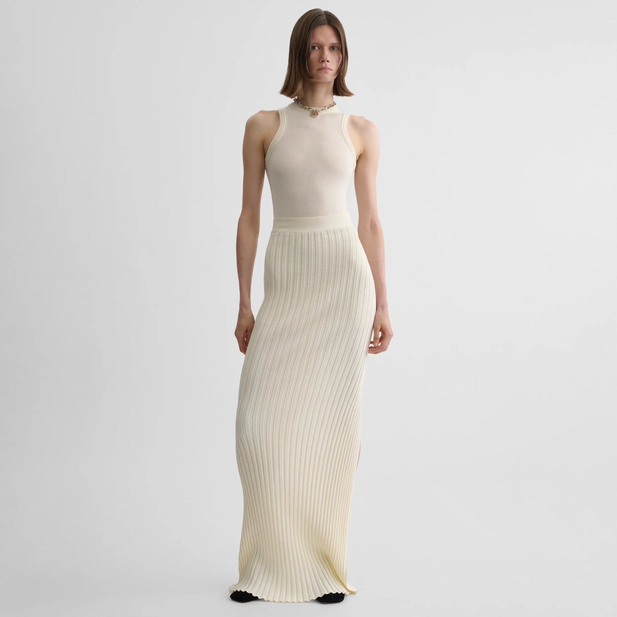 【PHOEBE PHILO】シアーニット ロングドレス スリムフィット PHOEBE PHILO | DRESSES SKIRTS