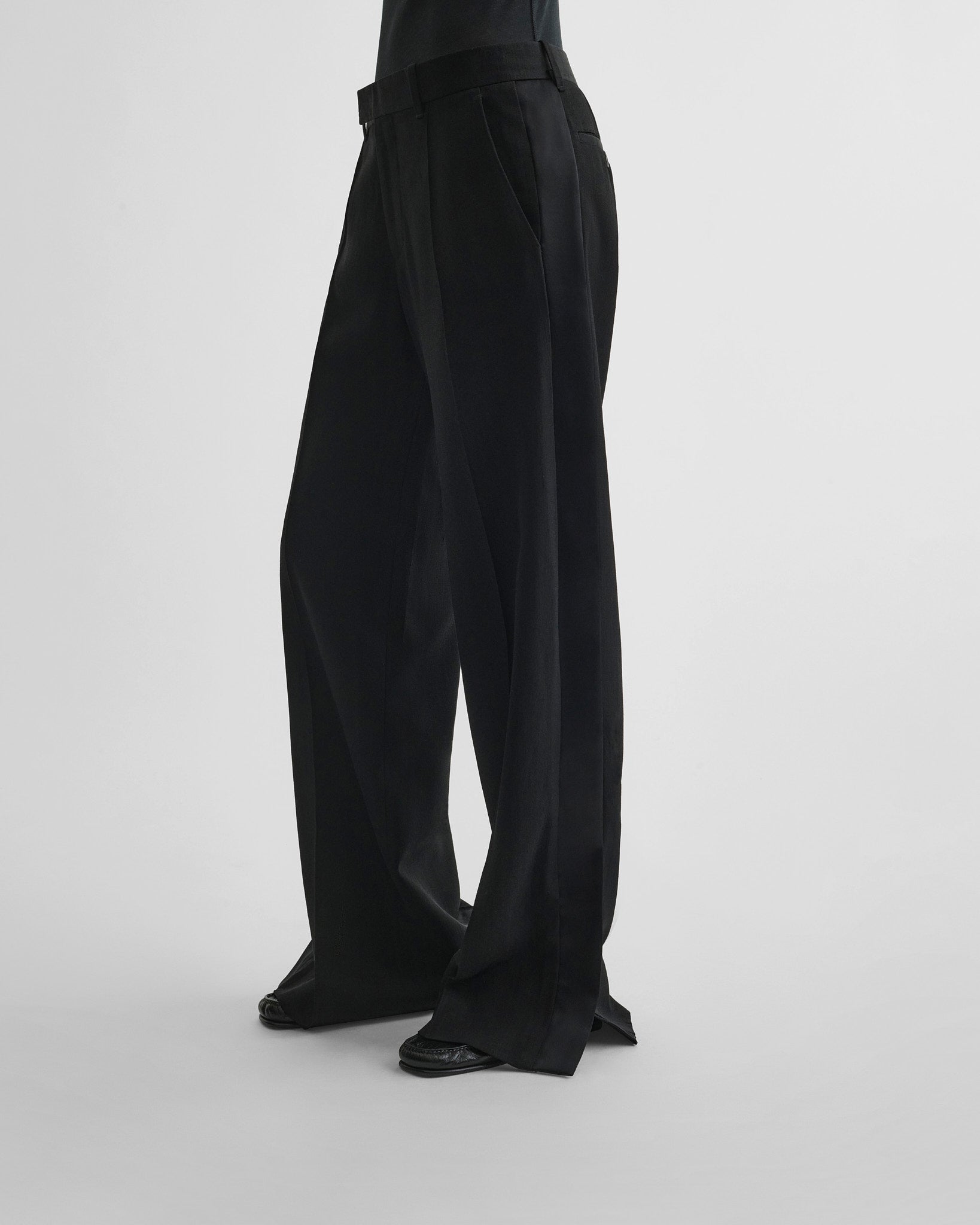 TUX TROUSERS | black viscose
