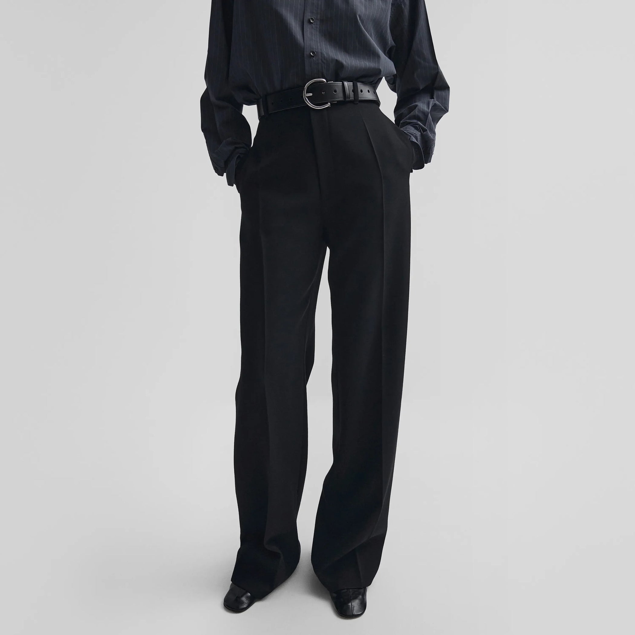 PHOEBE PHILO | ZIP TROUSERS | BLACK WOOL PHOEBE PHILO | ZIP TROUSERS | BLACK WOOL