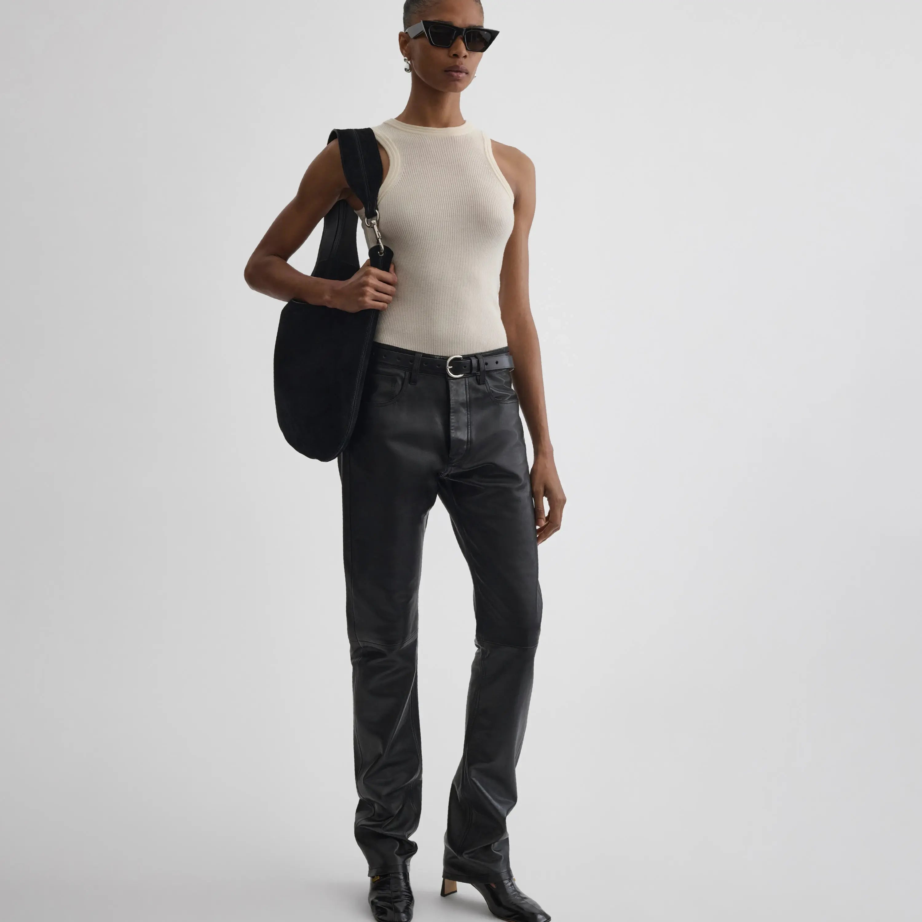 PHOEBE PHILO ブラックウールのテーラードパンツ PHOEBE PHILO | MILANESE TROUSERS | BLACK WOOL