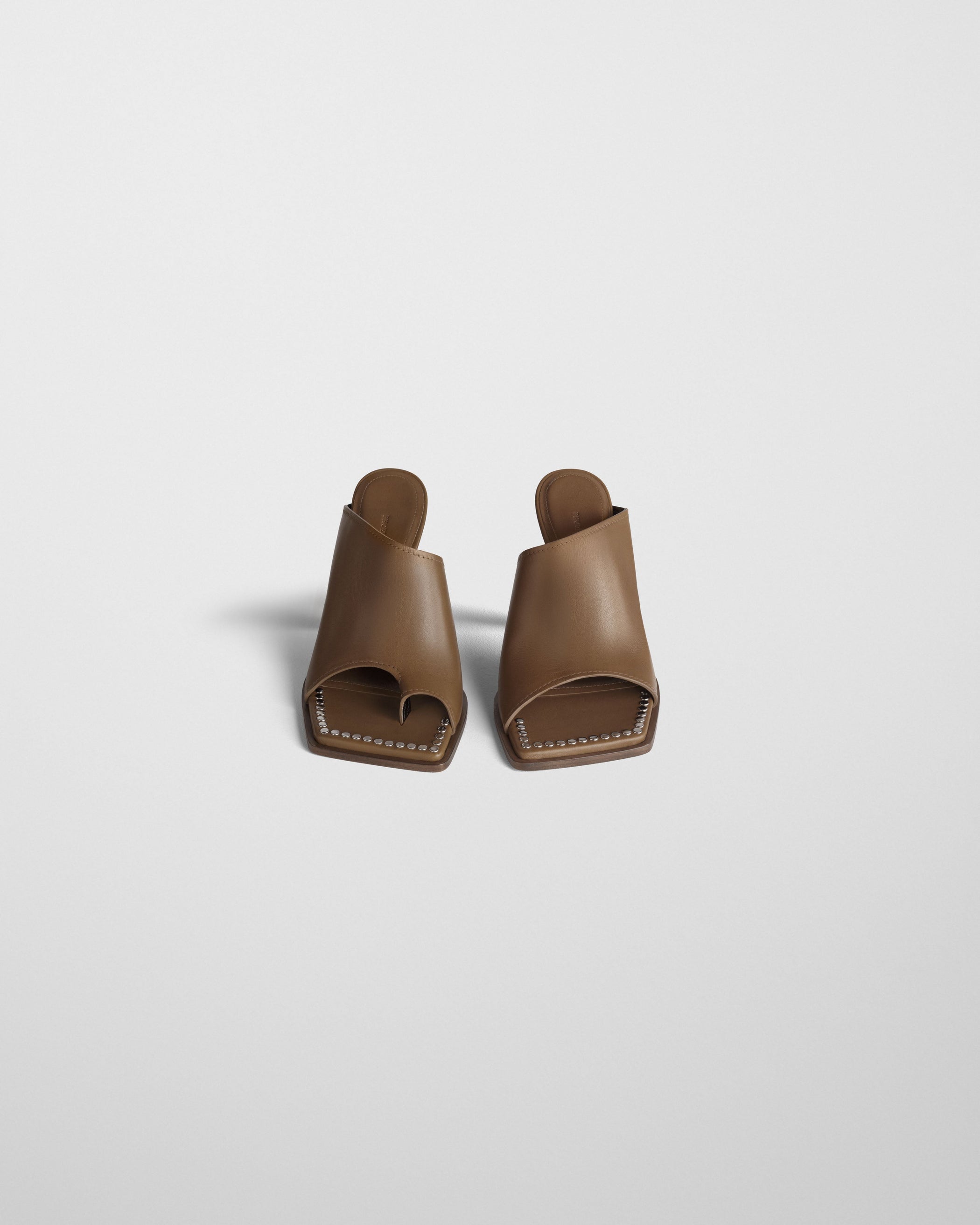 View of BOLO MULE in caramel leather