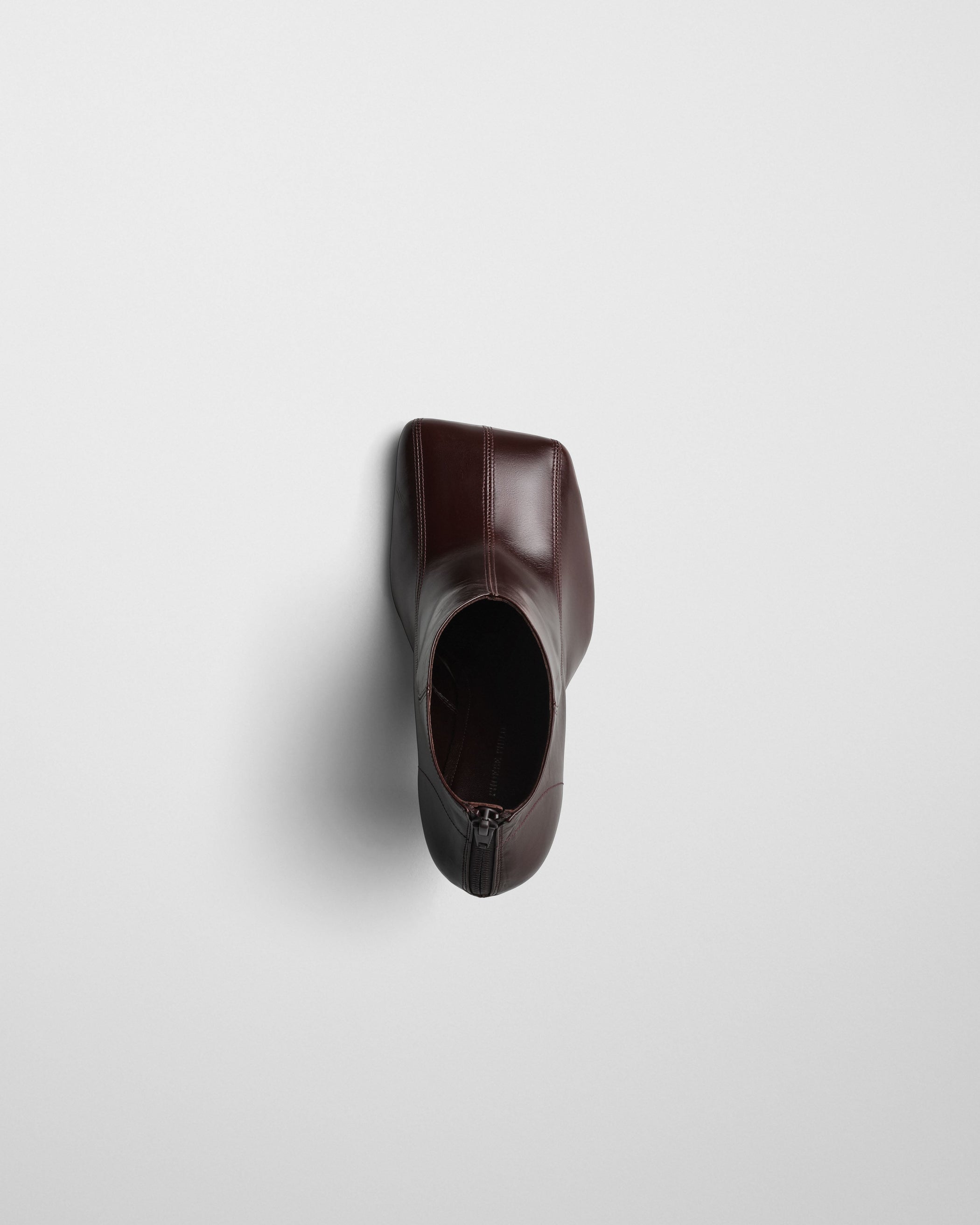 View of TILT ANKLE BOOT in oxblood leather