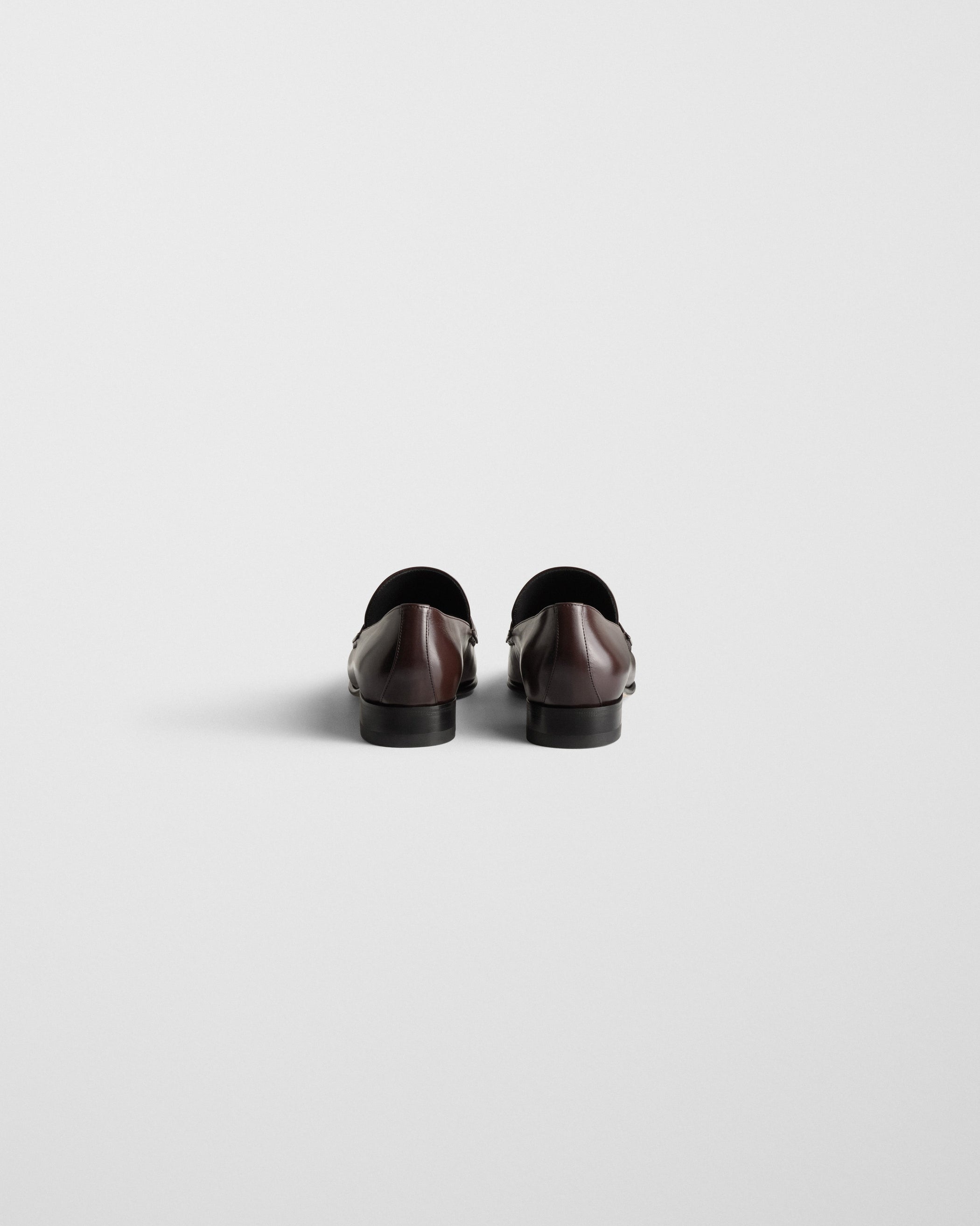 Back view of MAN'S LOAFER in chocolate leather
