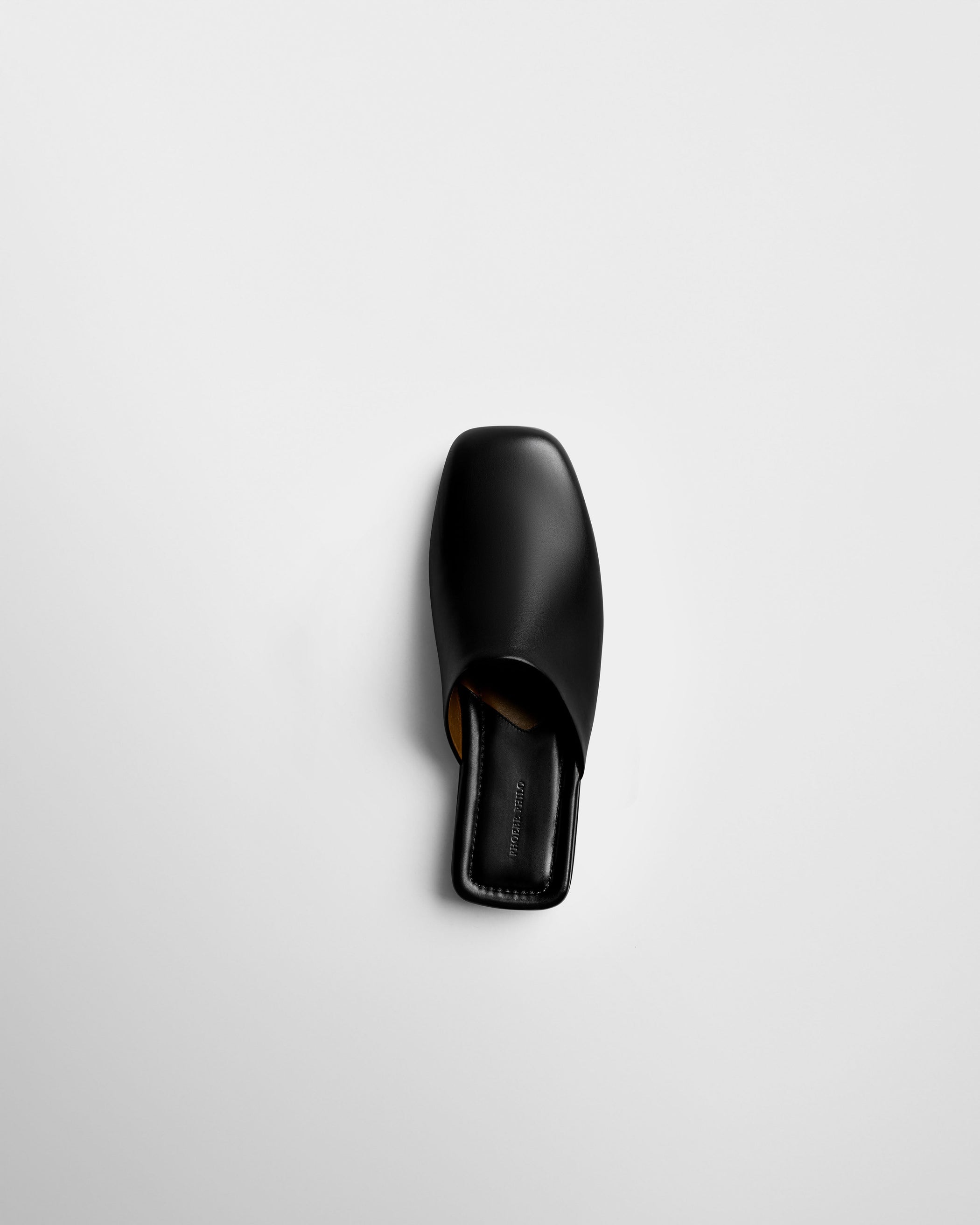 View of ROBE SLIDE in black leather