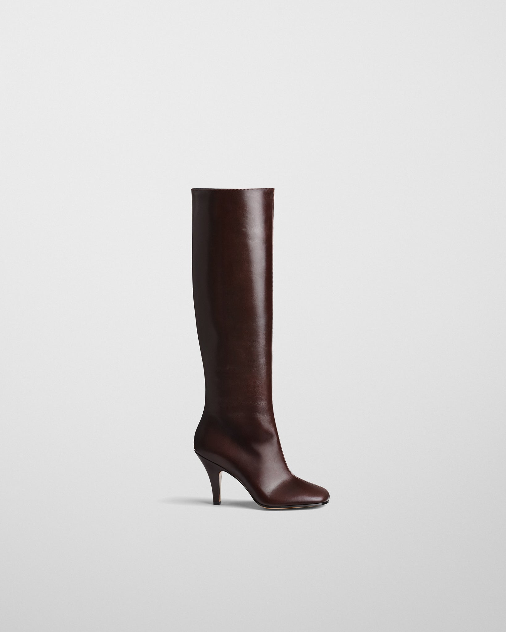 View of KNEE-HIGH BOOT in oxblood leather