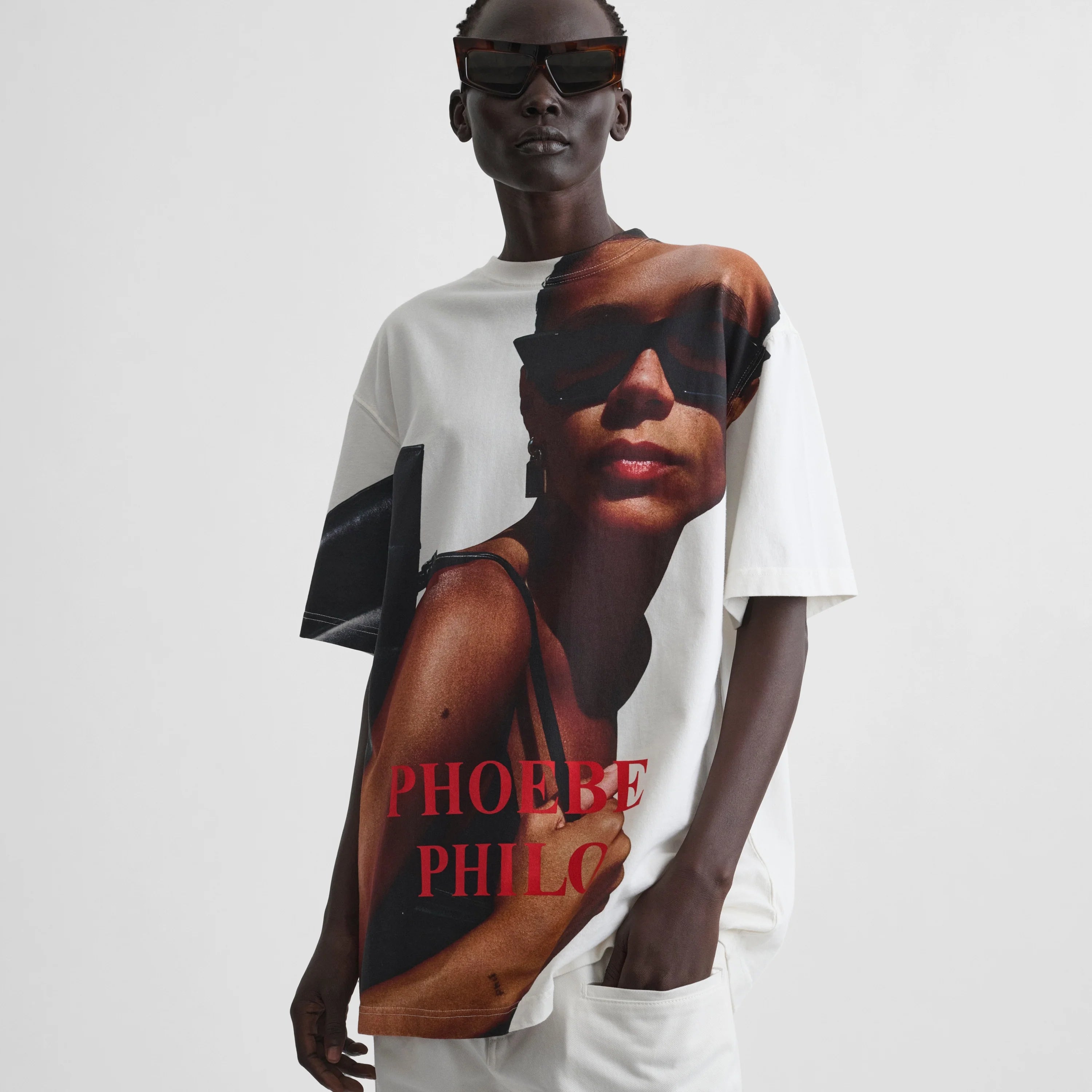 PHOEBE PHILO | ZINE T-SHIRT | FACE PRINT COTTON