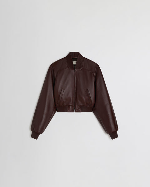Fiorucci☆子牛革☆leather 短丈“bomber jacket AV74-LE3520-219WI-Shrunk-