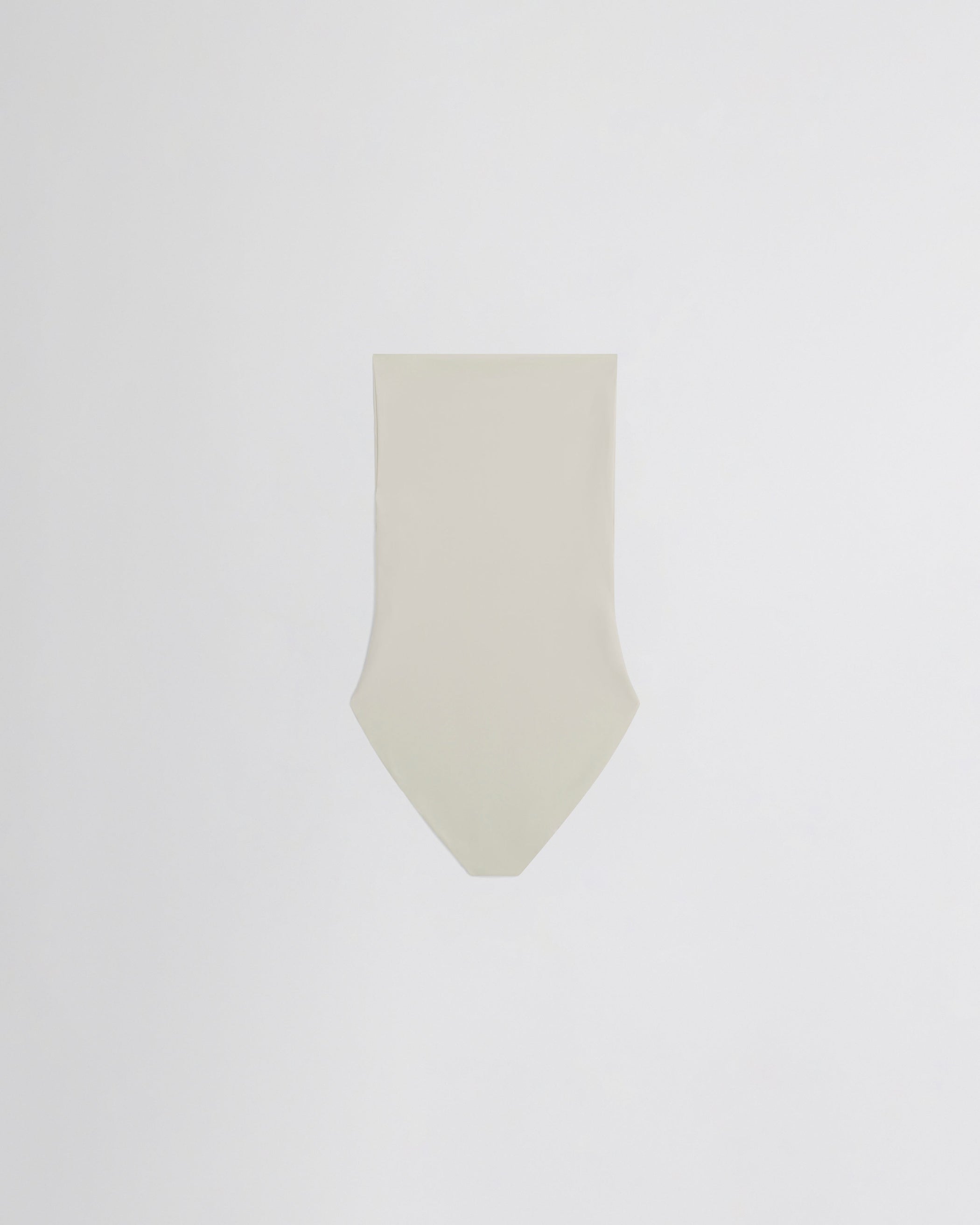 Flat back view of FOLD DOWN BIKINI BOTTOMS in stucco polyamide