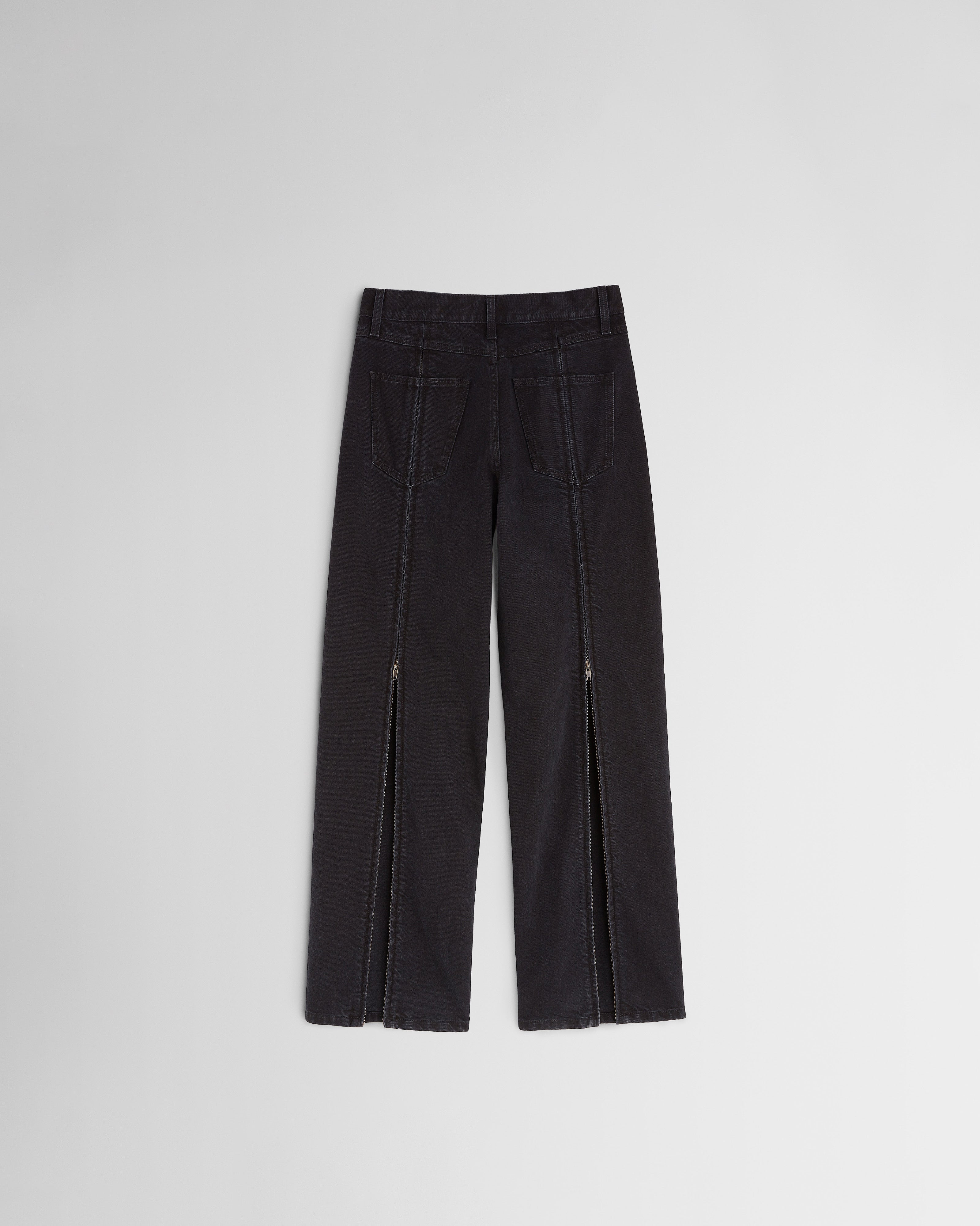 PHOEBE PHILO | ZIP JEANS | BLACK COTTON