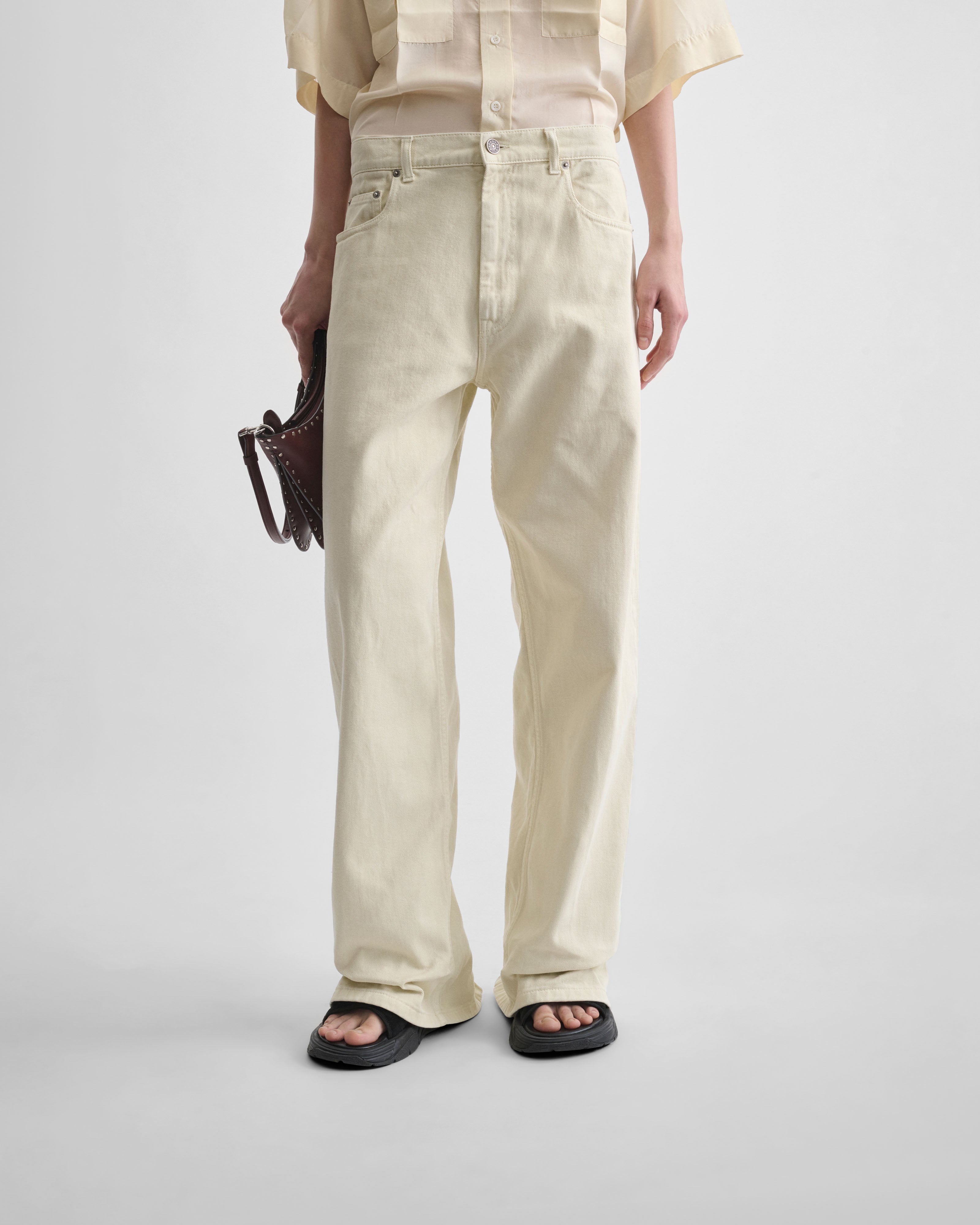 PHOEBE PHILO | ZIP JEANS | PISTACHIO COTTON PHOEBE PHILO | ZIP JEANS | PISTACHIO COTTON