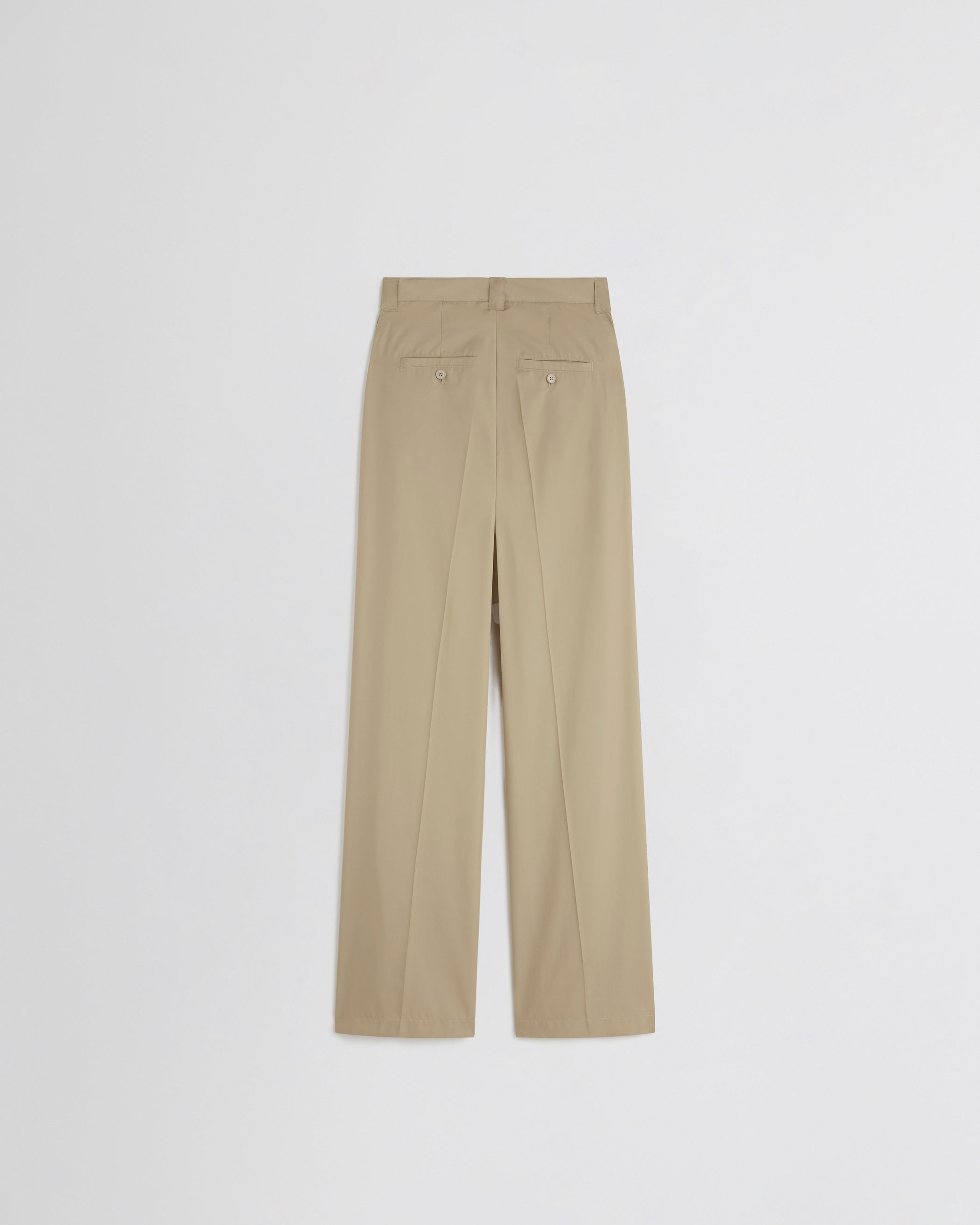View of CHINO TROUSERS in trench poly twill