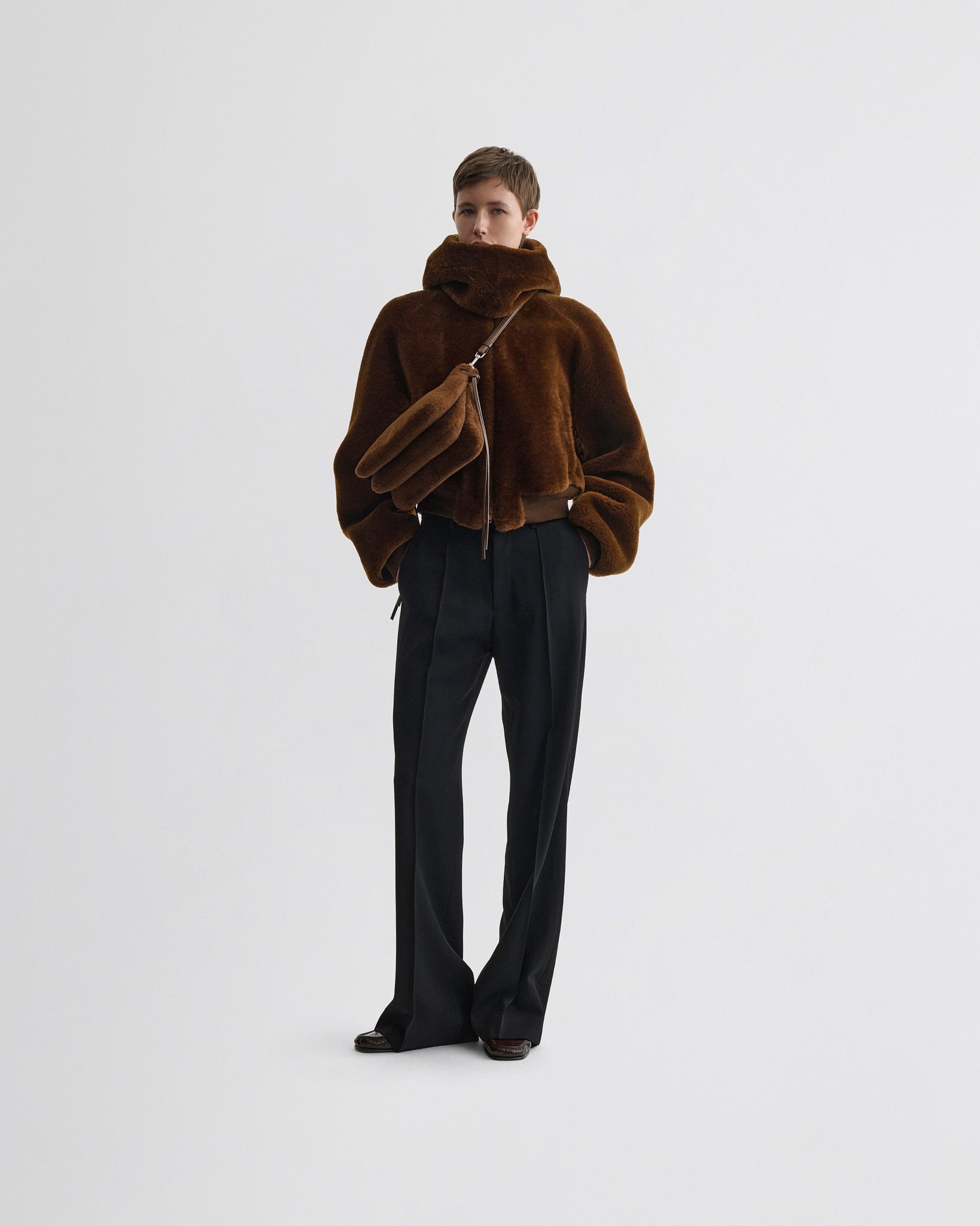 PHOEBE PHILO | SUPER SOFT BOMBER JACKET | GINGER SHEARLING