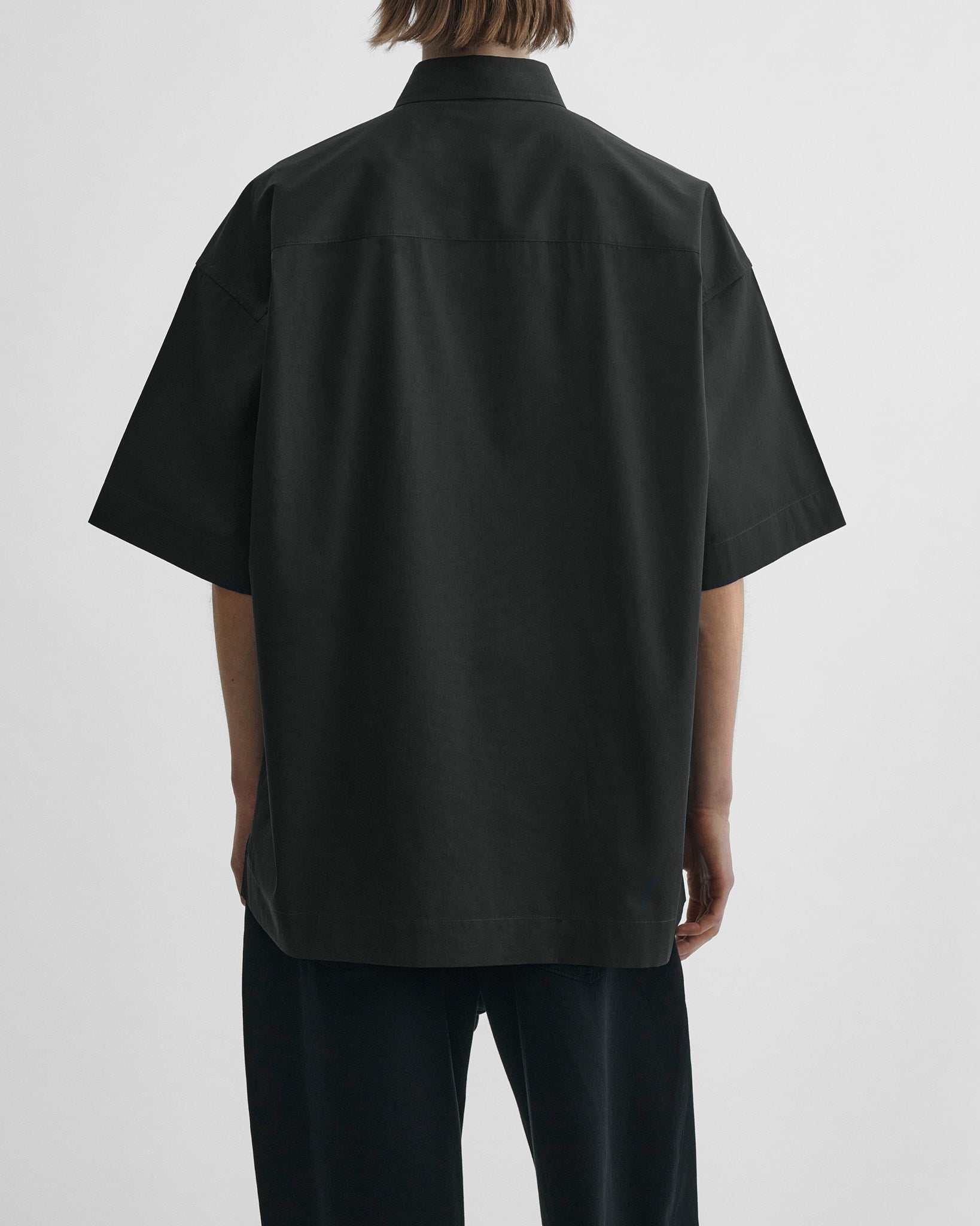 PHOEBE PHILO US | SHORT SLEEVE SHIRT | black cotton