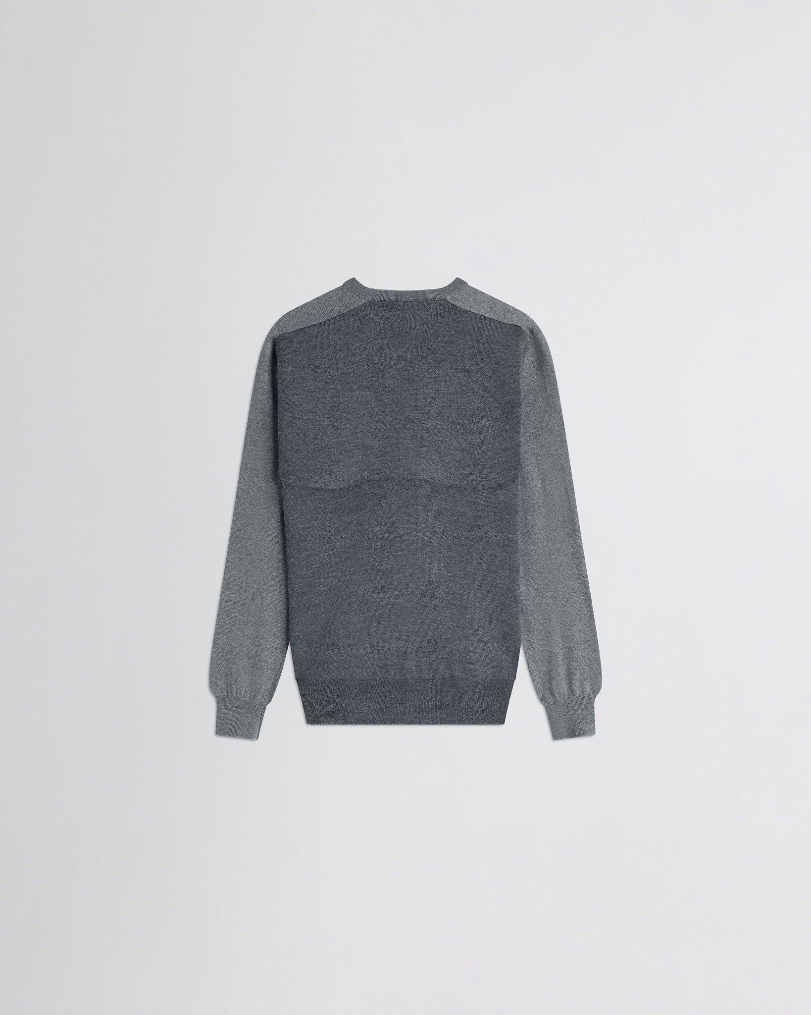 PHOEBE PHILO US | BACKED V-NECK SWEATER | light grey wool
