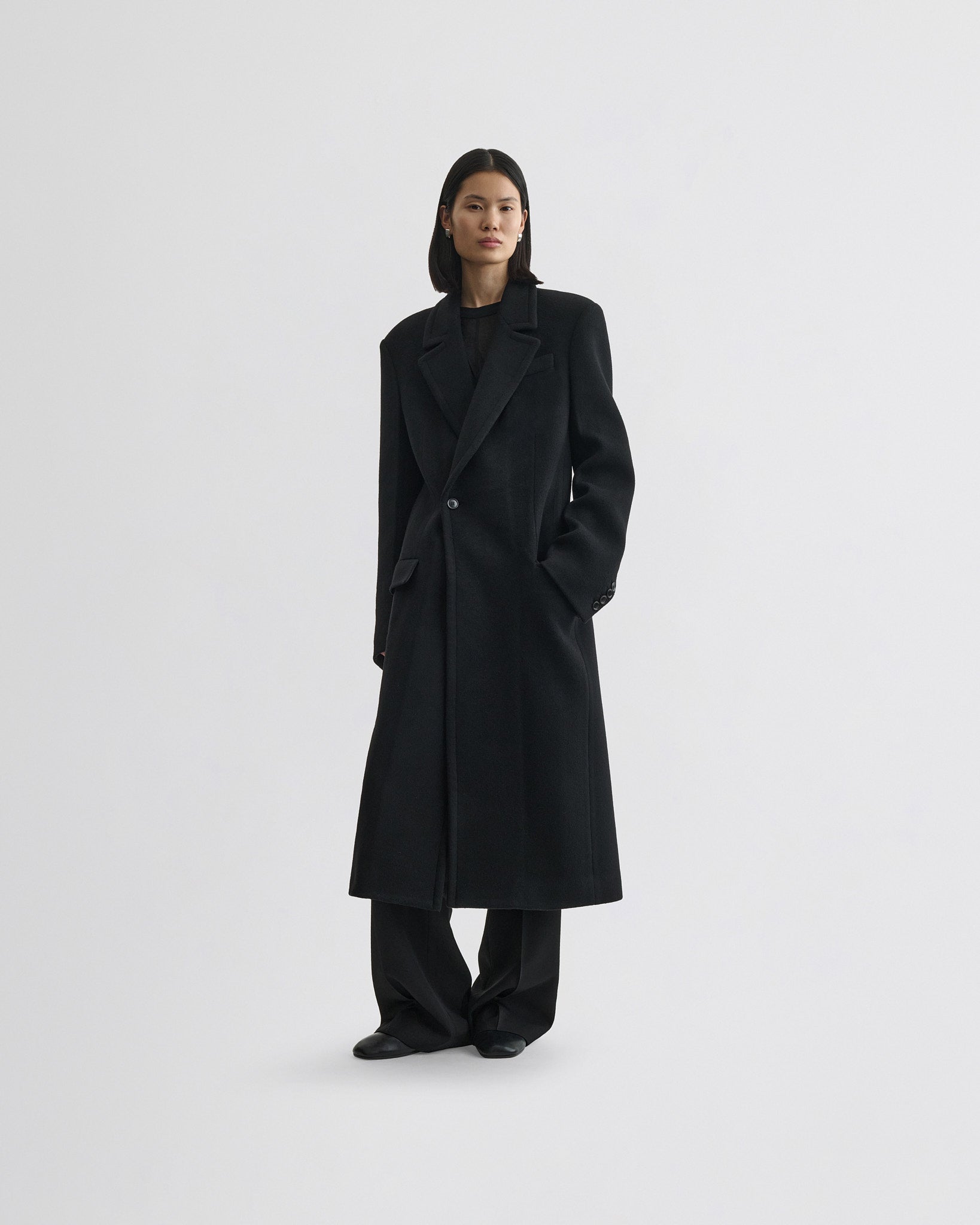 efu　WOOL OVER COAT　コート　黒 PHOEBE PHILO | CLASSIC COAT | BLACK CASHMERE