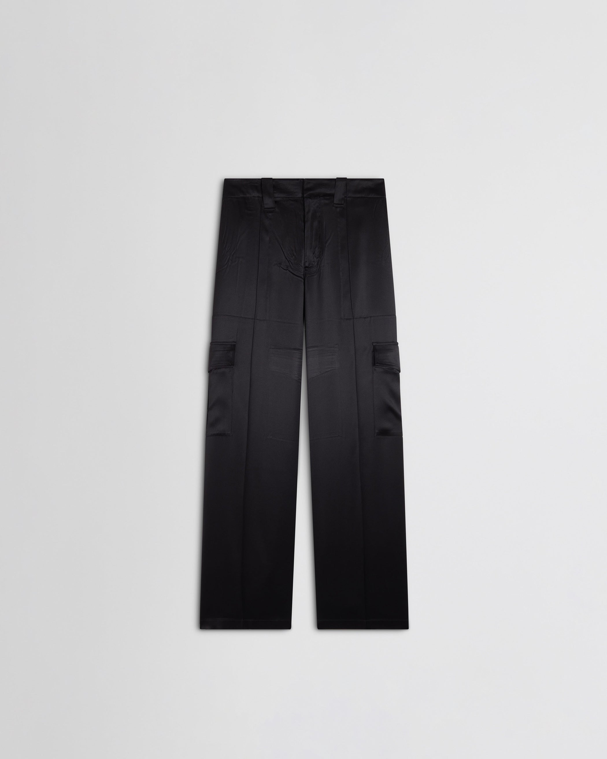 black dress cargo pants Women's Satin Cargo Wide Leg Pants Silky Party Dressy Casual Pocketed Pant Long Trouser Black at Amazon Women's Clothing store