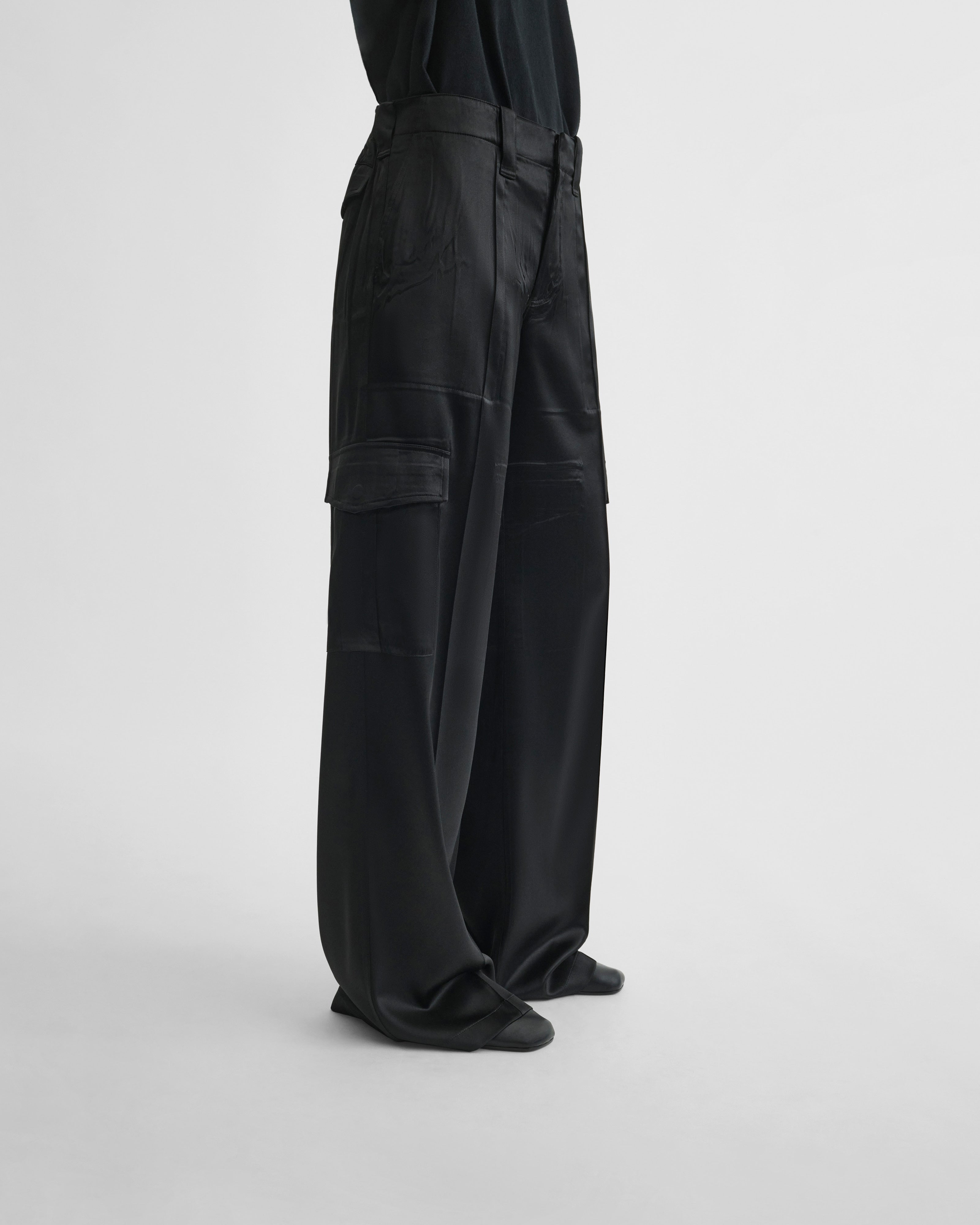 black cargo dress pants DUER Women's LuxTwill High Rise Cargo Pant