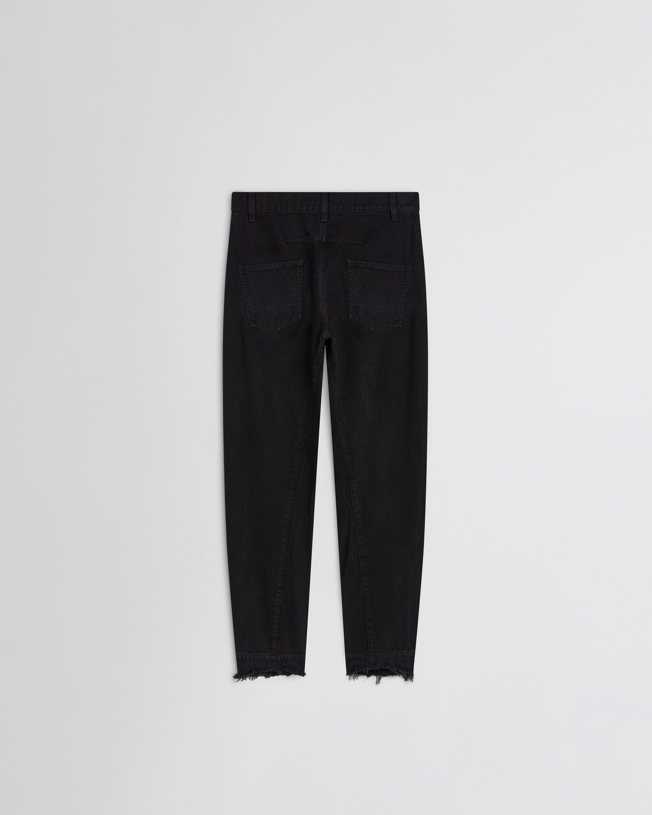View of arch jeans in black cotton