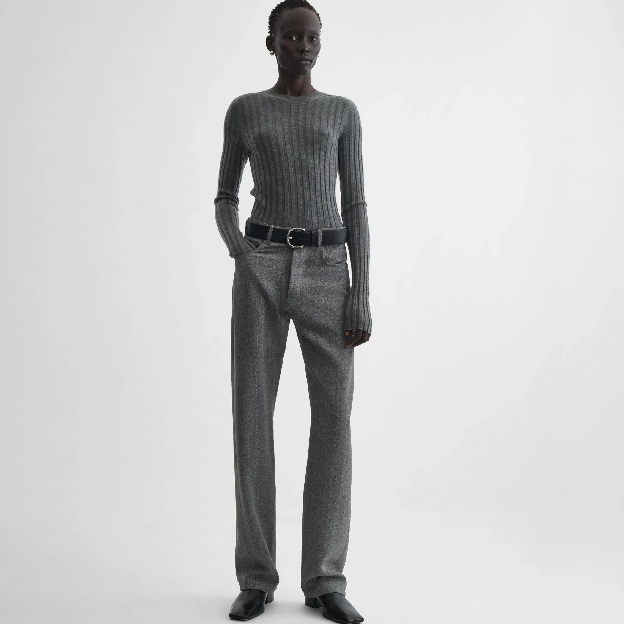 【PHOEBE PHILO】ストラップ フレアジーンズ バックジップ PHOEBE PHILO | CLASSIC JEANS | MIST SILK VISCOSE