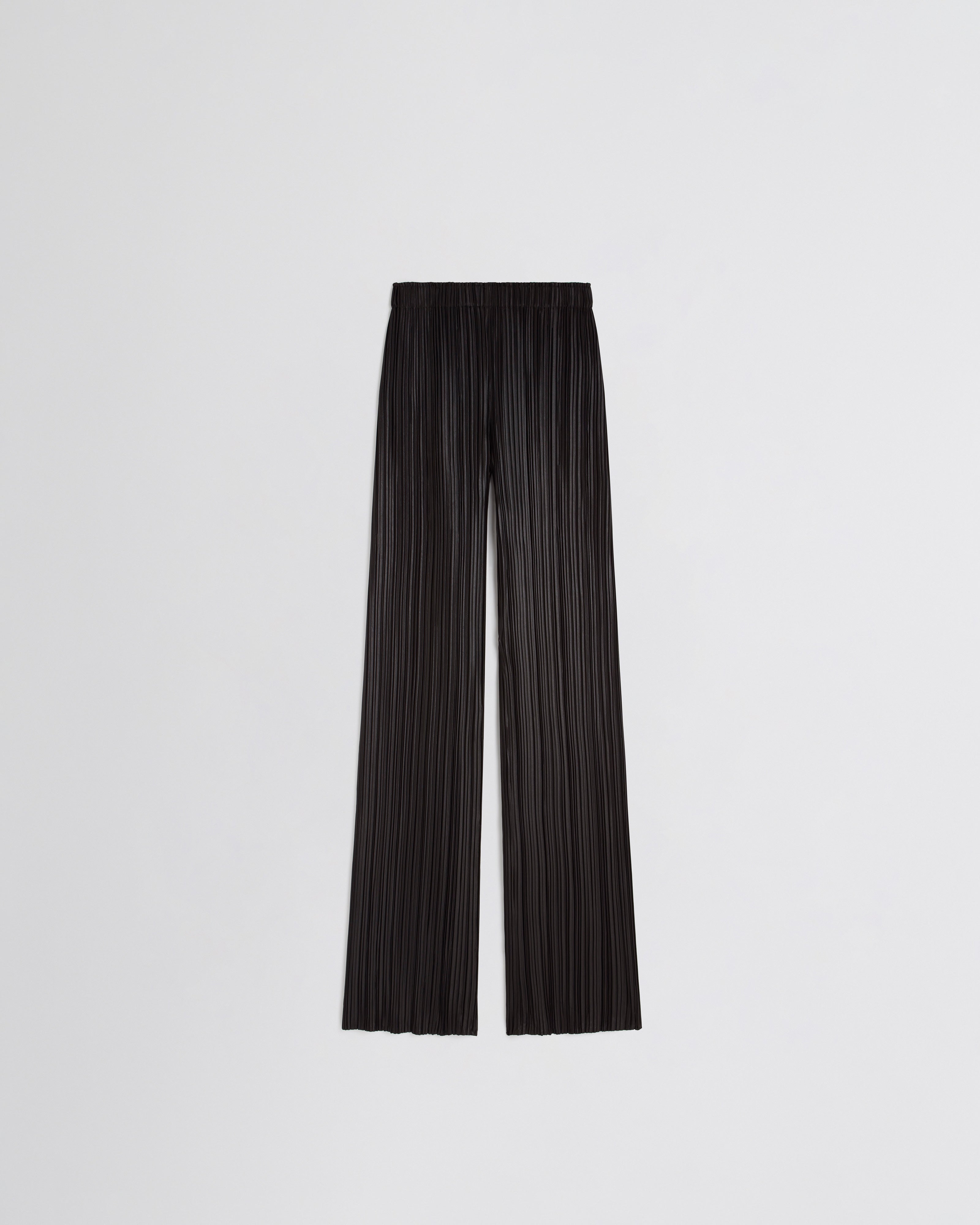PHOEBE PHILO | RAZOR PLEAT TROUSERS | BLACK POLYESTER