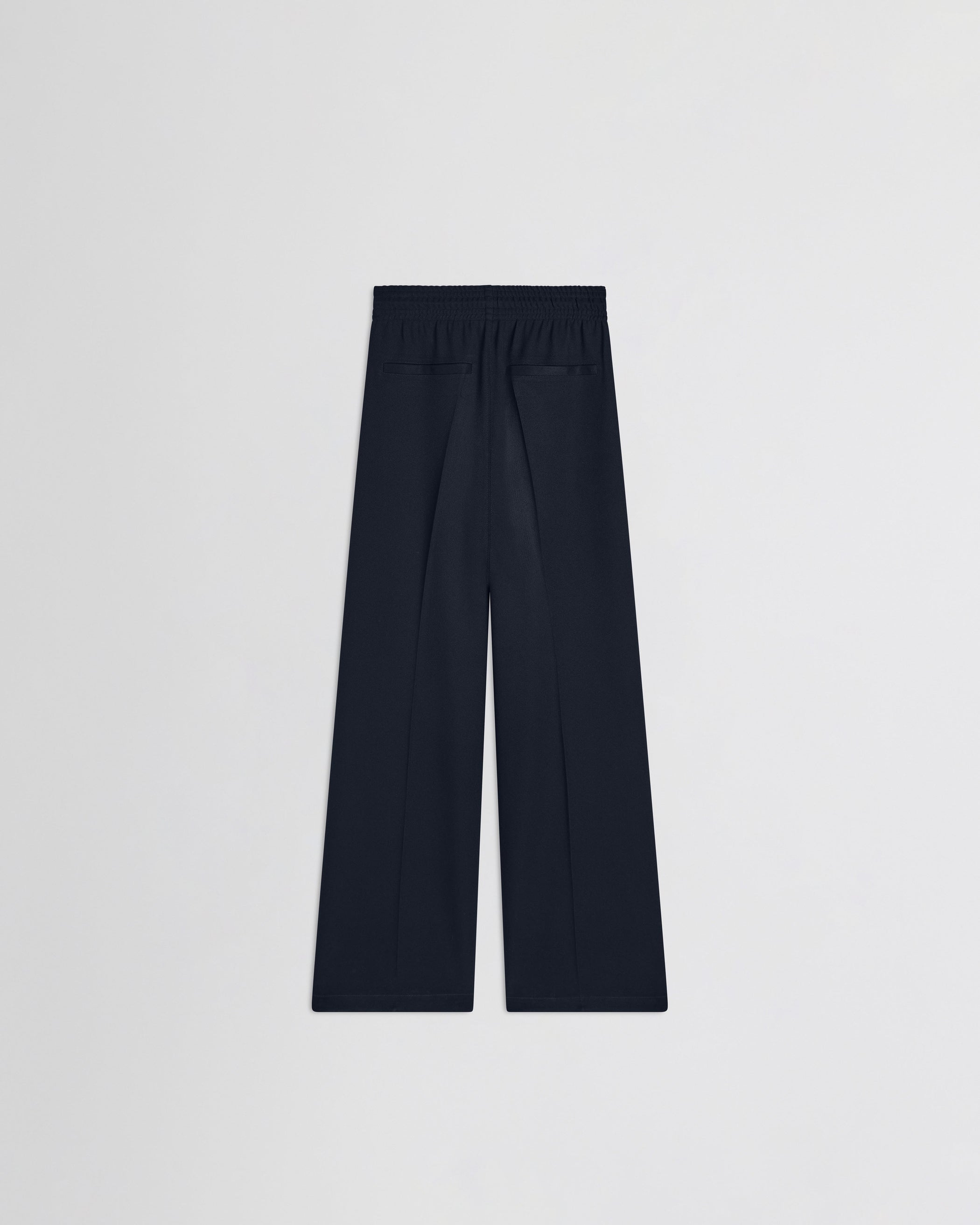 View of track trousers in navy polyester