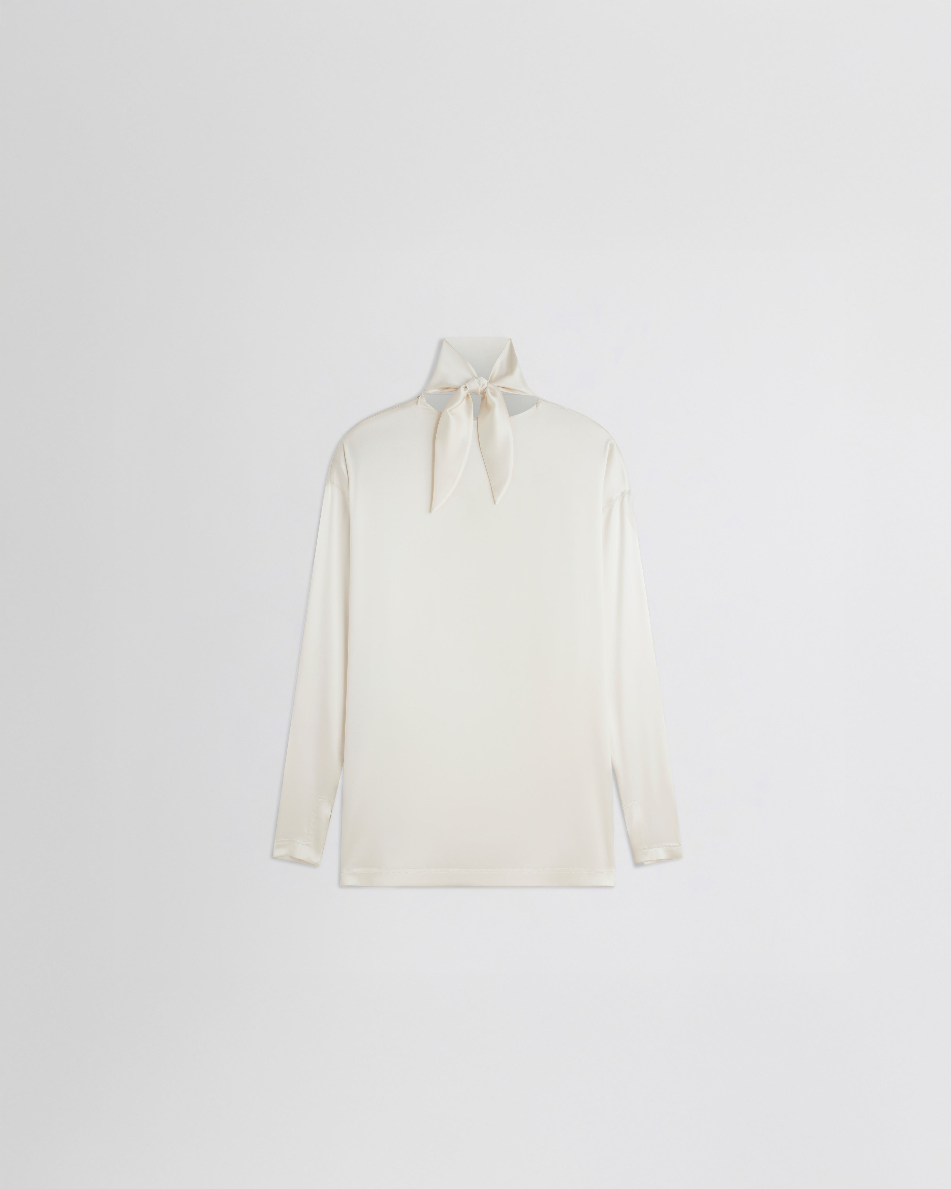 PHOEBE PHILO | LIQUID KNOT COLLAR TOP | CREAM SILK