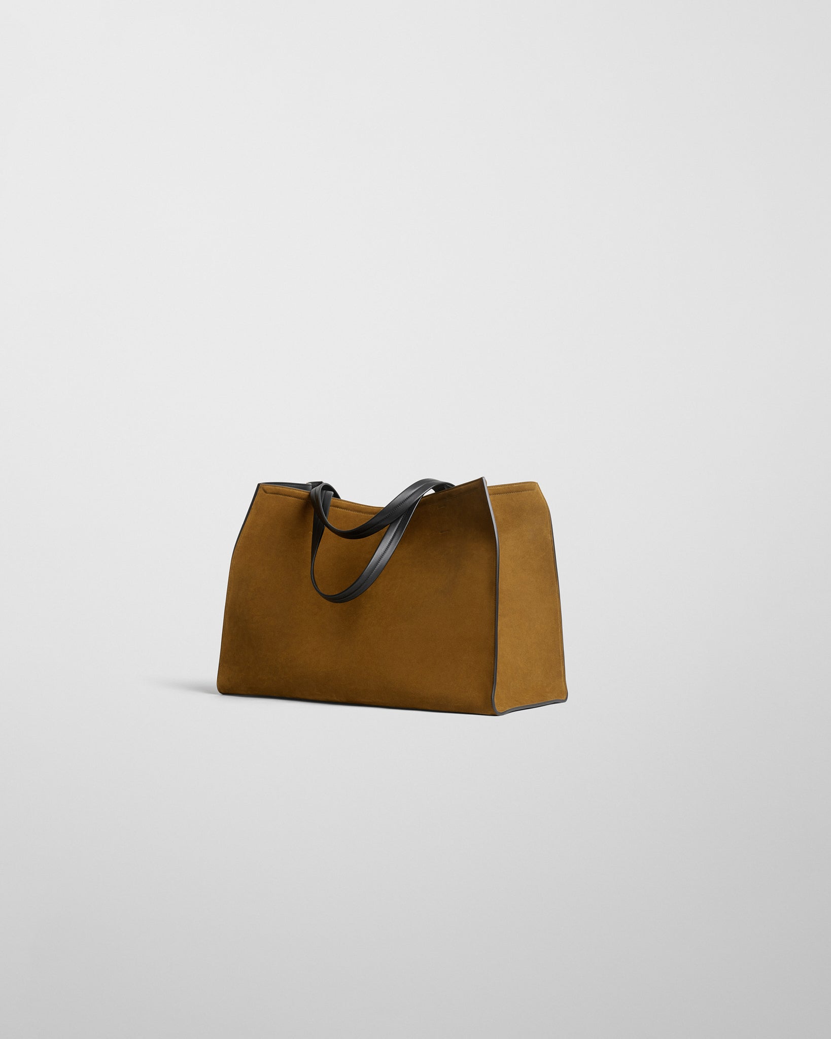 View of LARGE SLOUCH CABAS in toffee suede