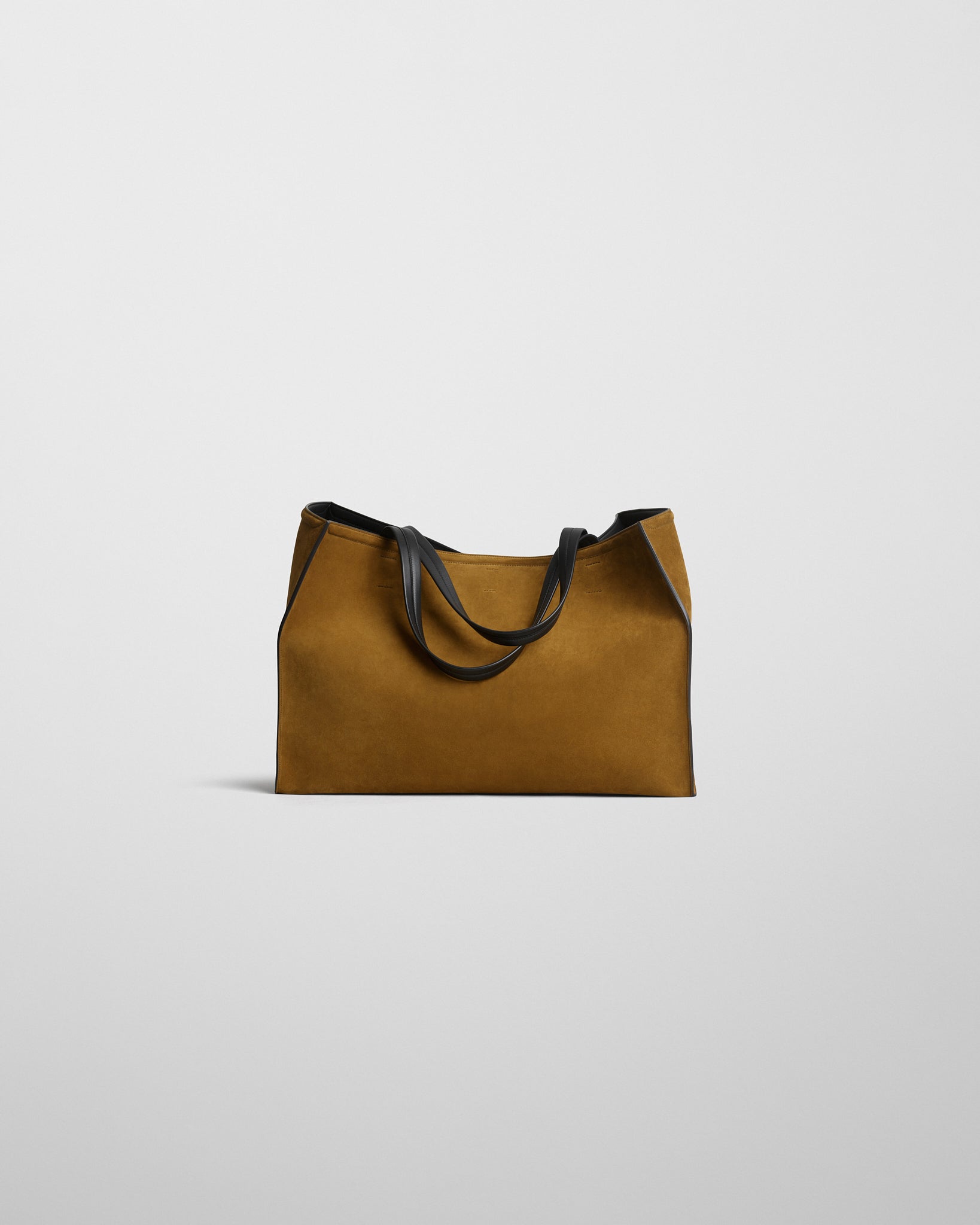 View of LARGE SLOUCH CABAS in toffee suede