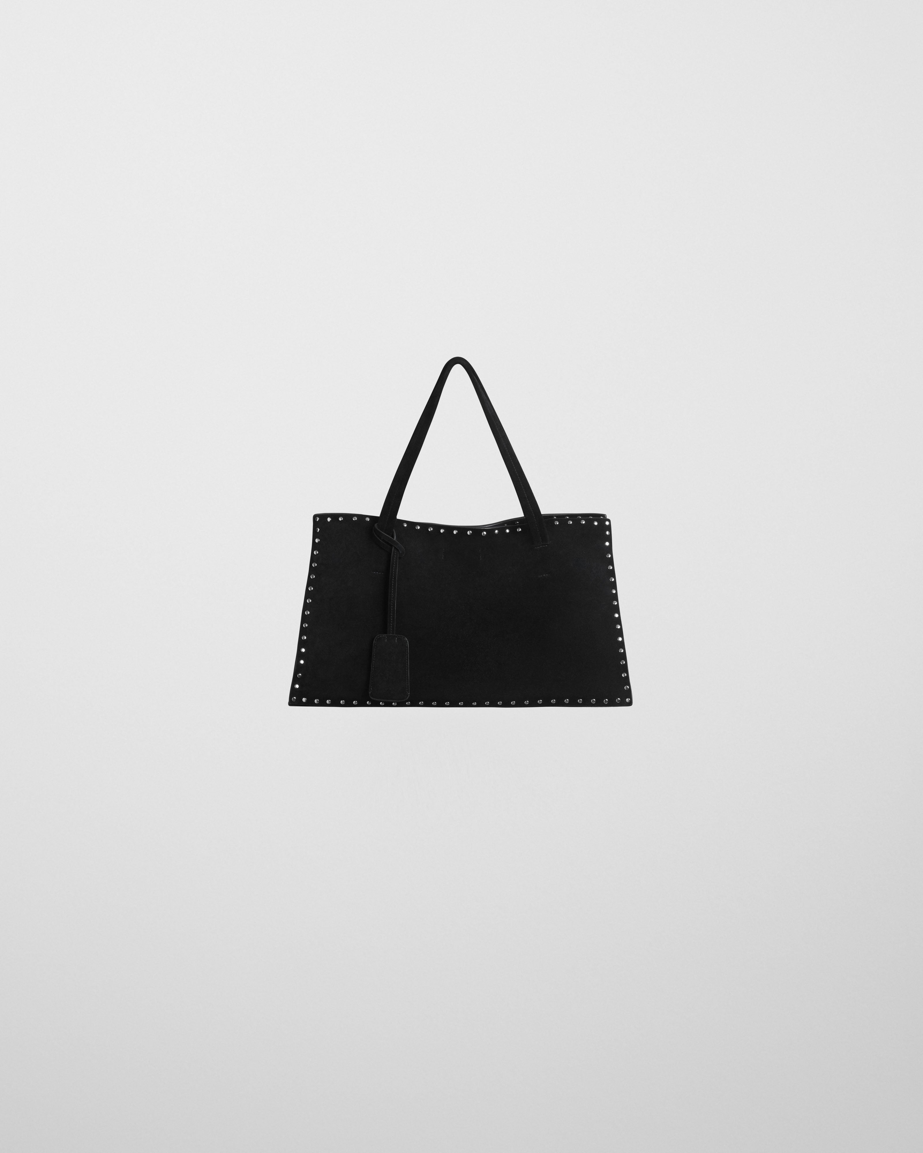PHOEBE PHILO | SMALL STUD CABAS | black suede
