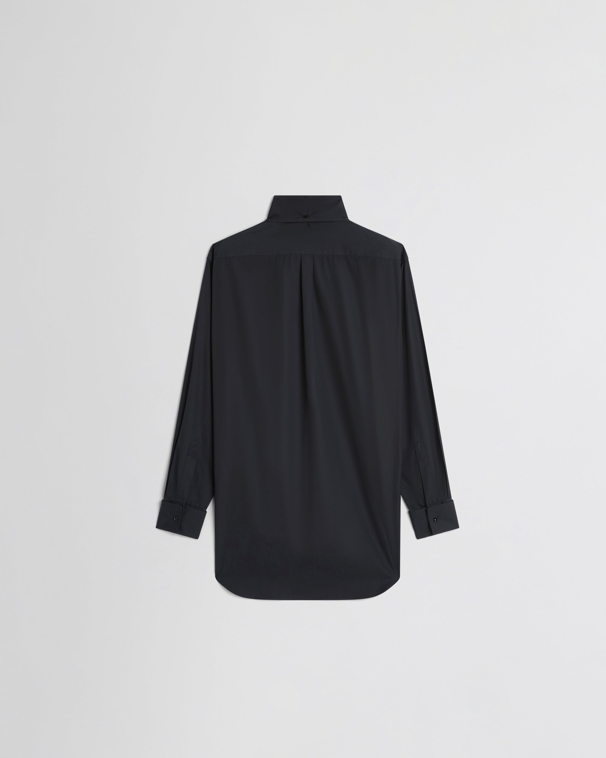 View of CUSTOM TUX SHIRT in black cotton