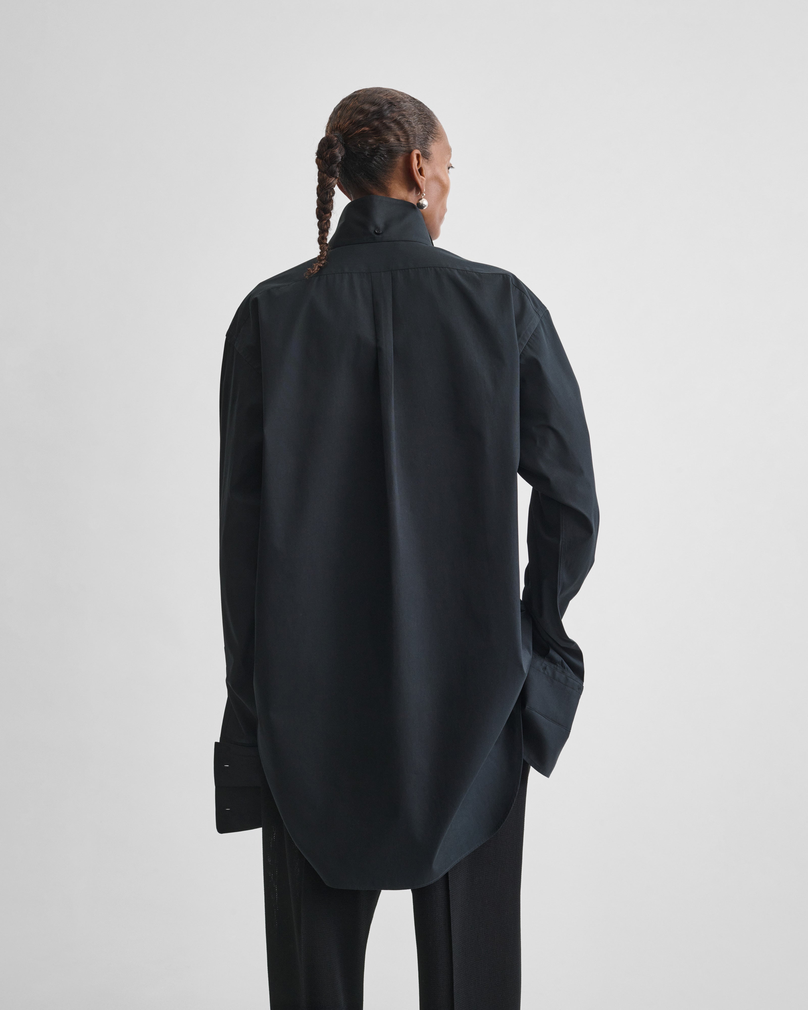 black tux cotton dress shirt The Black Tux Cotton Dress Shirt-Slim In Black
