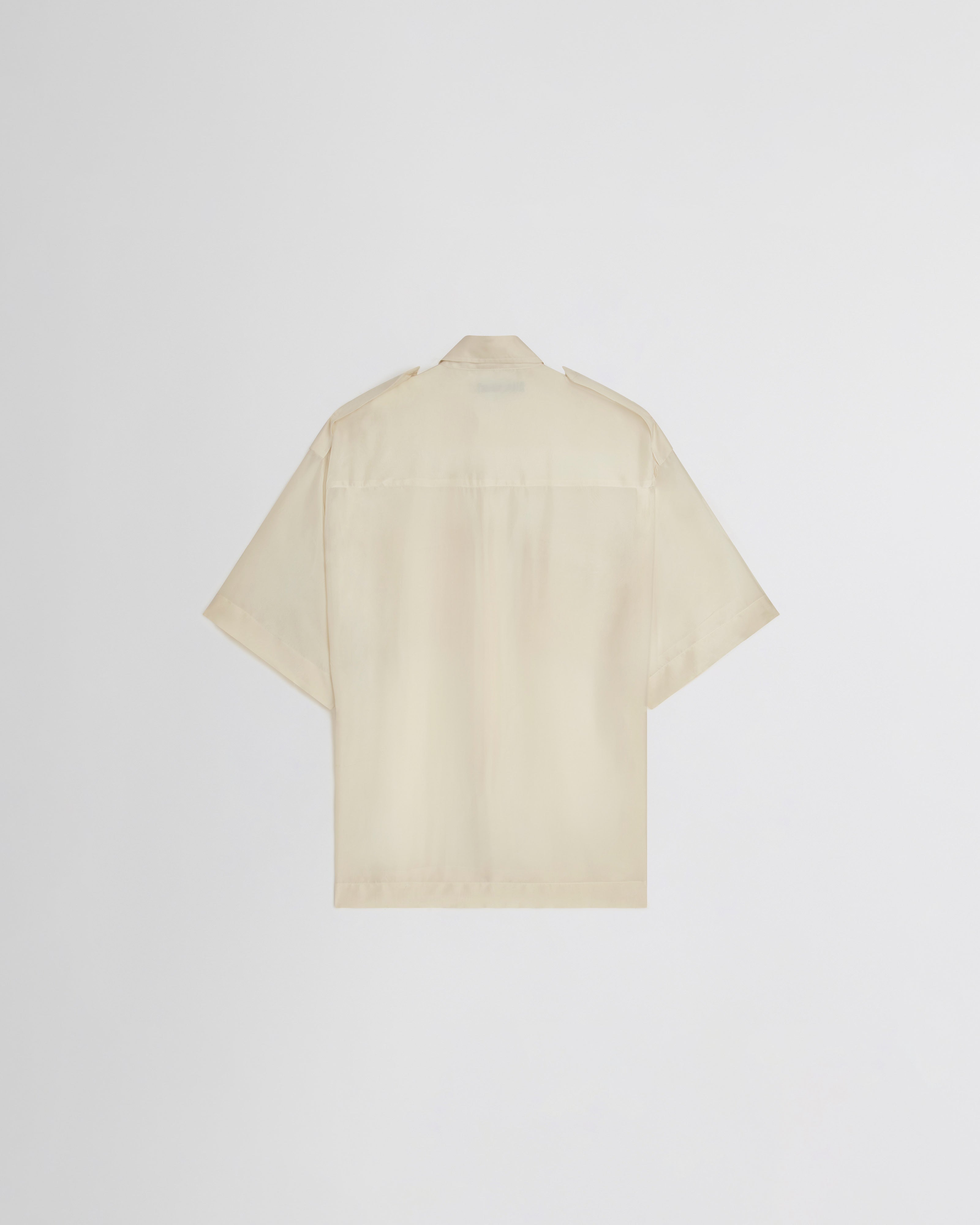 【LYFT】PUMPINTシャツ　S PHOEBE PHILO | LITE UTILITY SHIRT | vanilla habotai silk