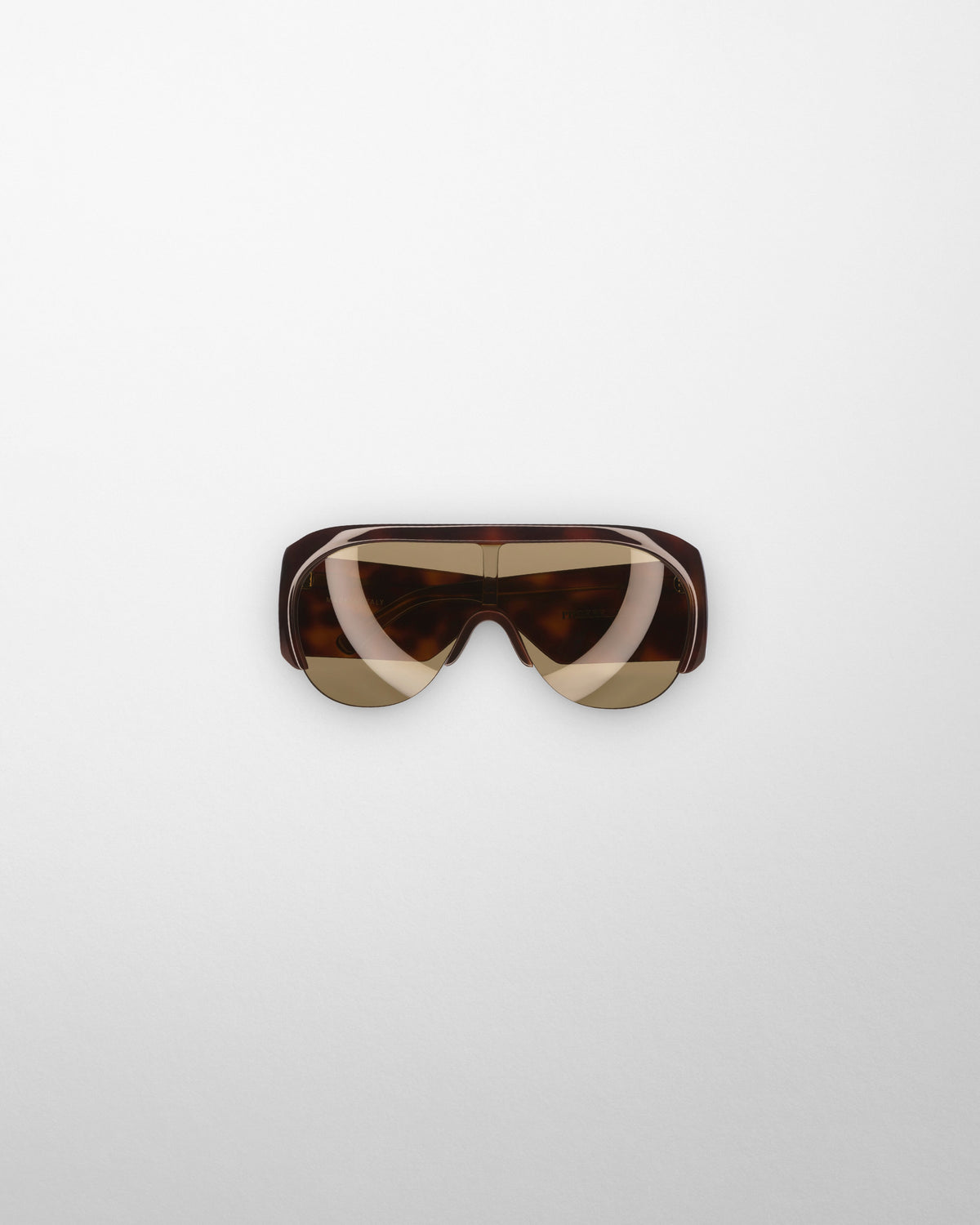 Front view of HALF BOMBÉ SUNGLASSES in cognac tortoiseshell acetate